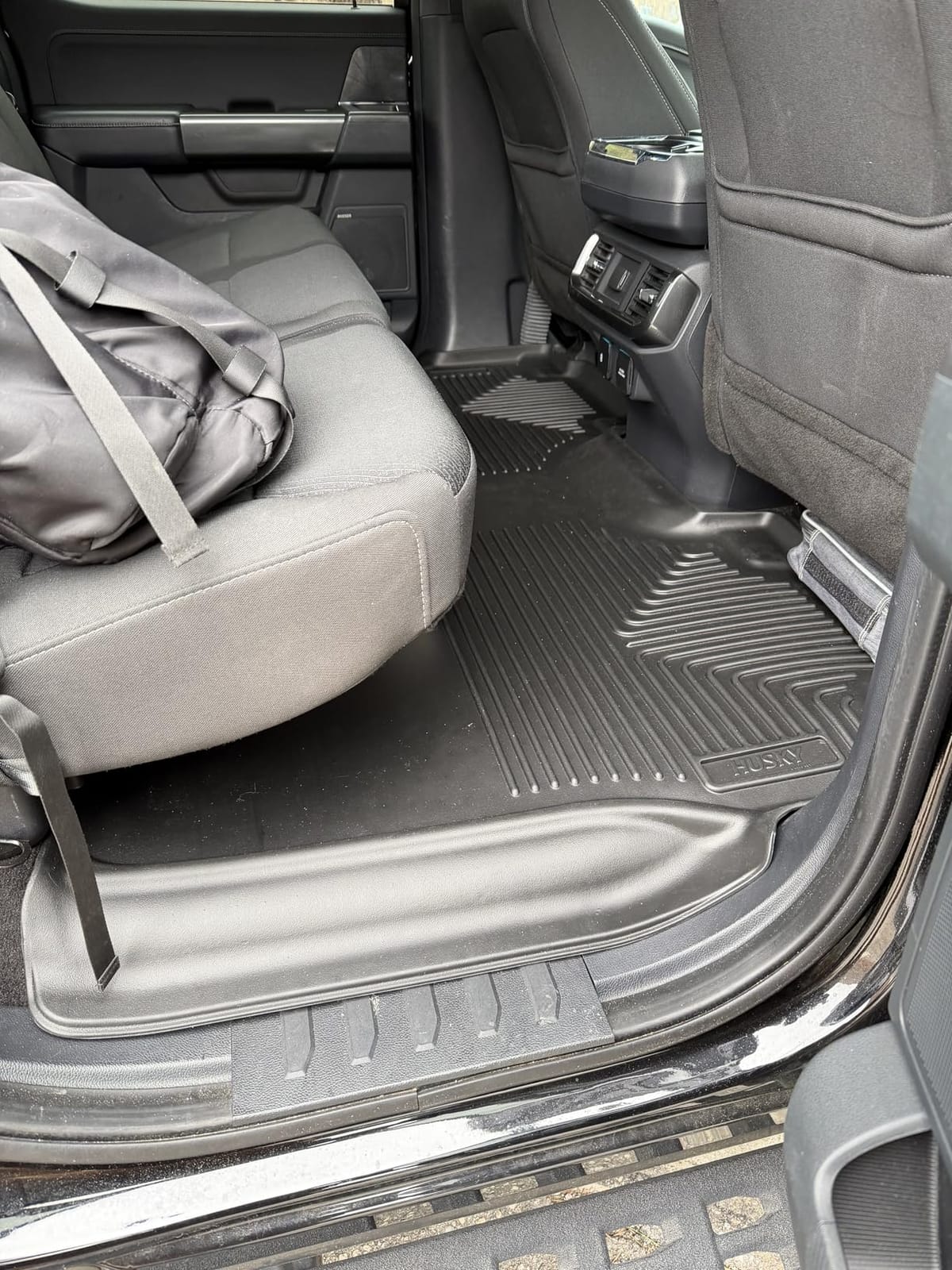 Husky Liners Weatherbeater Floor Mats | Fits 2015-2026 Ford F-150, 2022-2026 Lightning, SuperCrew (Crew Cab) w/Carpet & w/Out Fold Flat Storage | Front & 2nd Row, 3-pc Black - 94041 customer photo 1