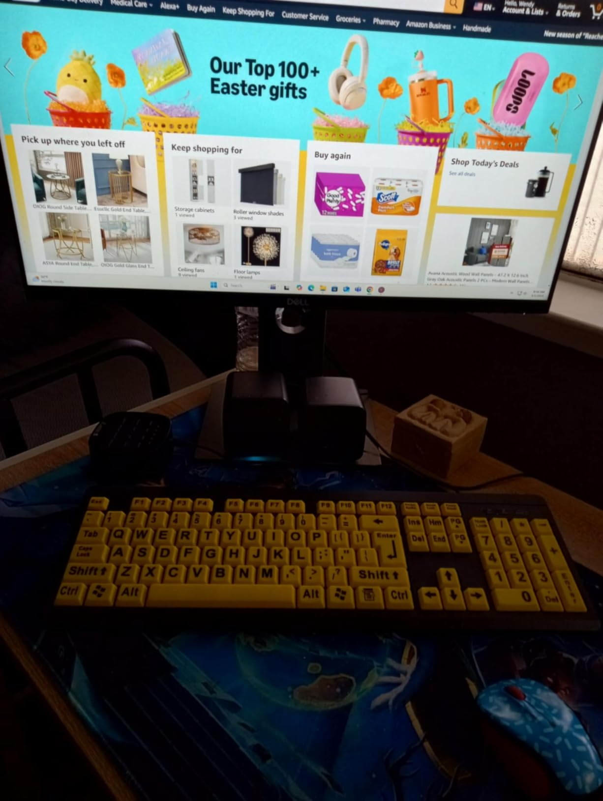 BOOGIIO Large Print Computer Keyboard, Wired USB High Contrast Keyboard with Oversized Print Letters for Visually Impaired Low Vision Individuals (Yellow+Black) customer photo 1