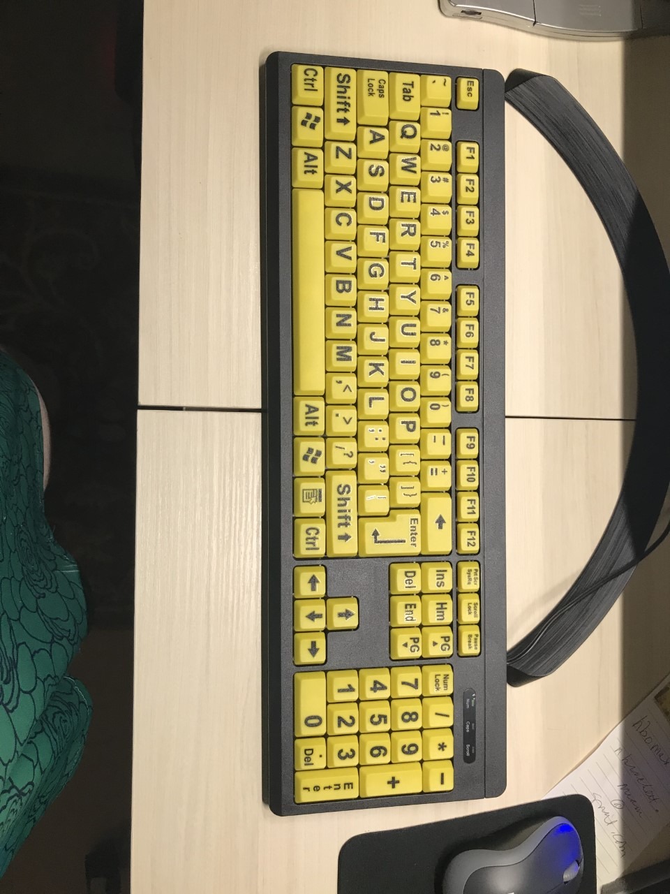 BOOGIIO Large Print Computer Keyboard, Wired USB High Contrast Keyboard with Oversized Print Letters for Visually Impaired Low Vision Individuals (Yellow+Black) customer photo 2