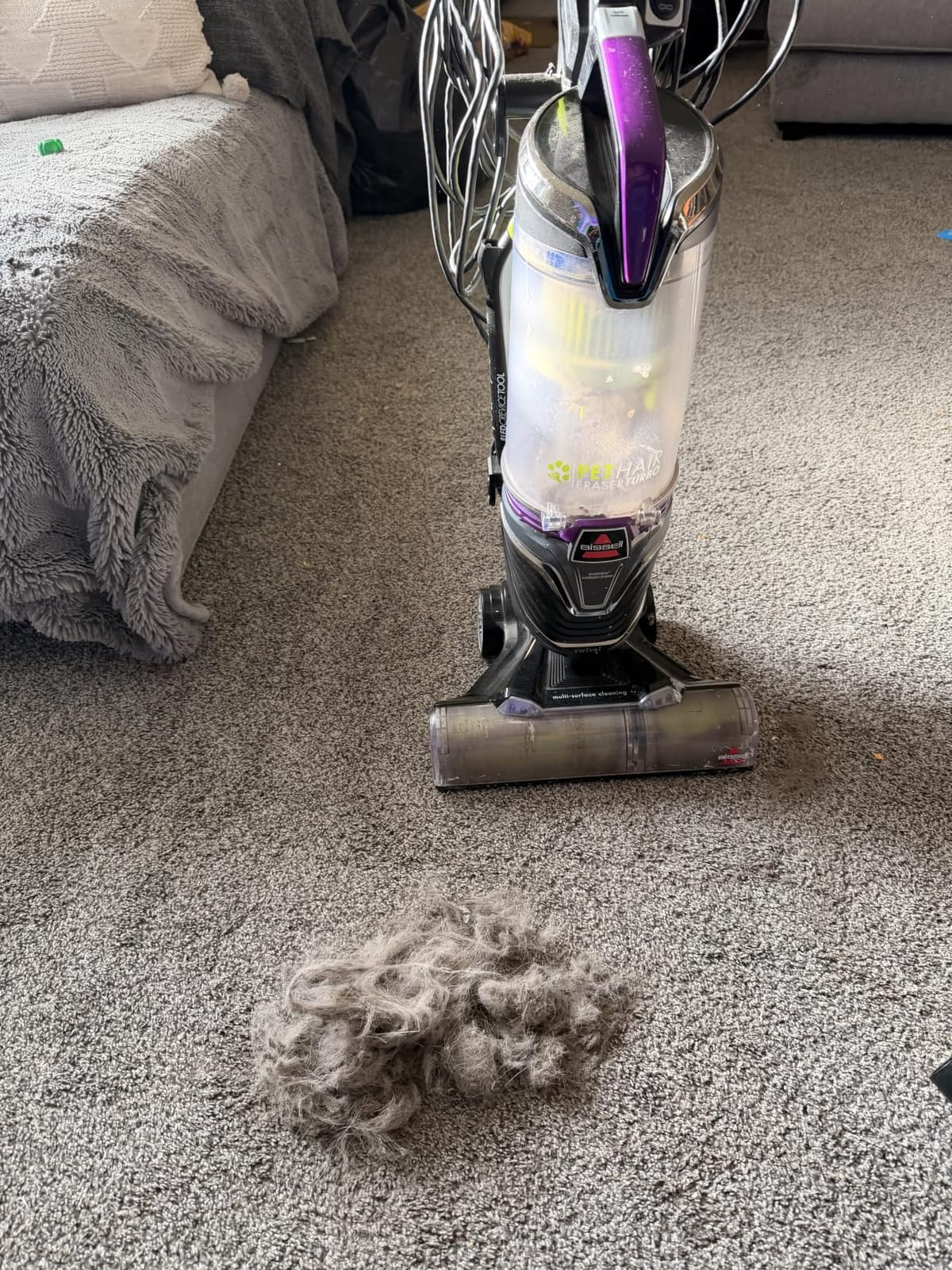 BISSELL 24613 Pet Hair Eraser Turbo Plus Lightweight Vacuum, Tangle-Free Brush Roll, Powerful Pet Hair Pick-up, SmartSeal Allergen System, Specialized Pet Tools, Easy Empty Dirt Tank customer photo 1