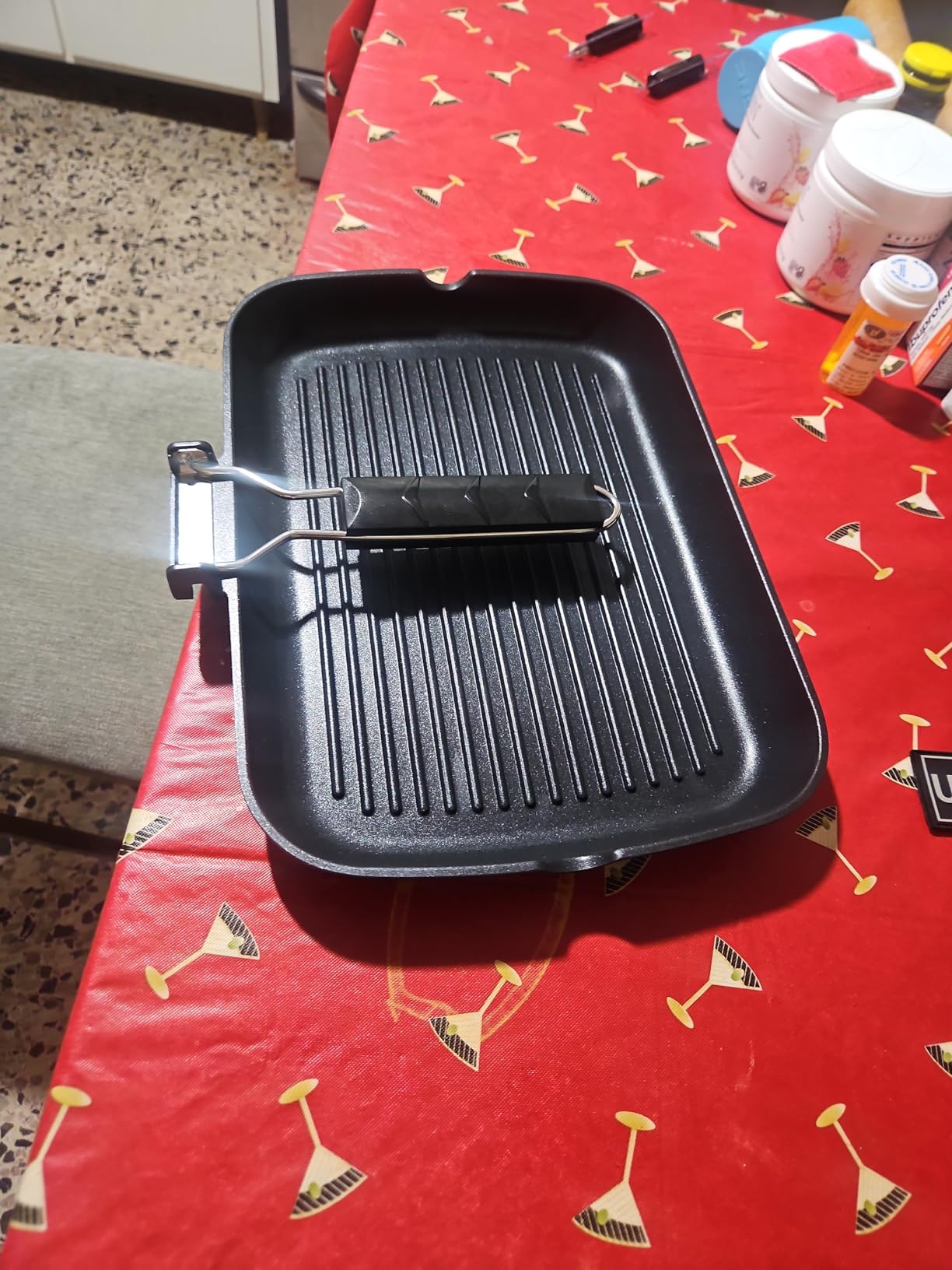 S·KITCHN Nonstick Grill Pan, Induction Stove Top Grill Plate, Glass Grilling Pan for Indoor, Gas Range Grill Panel/Skillet customer photo 2