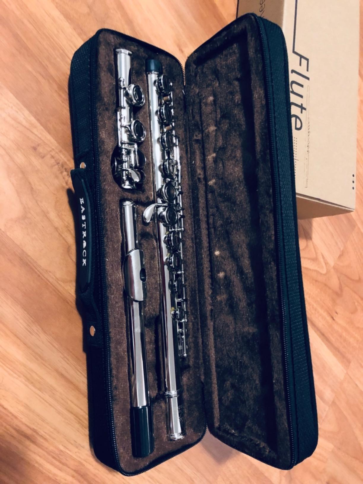 EastRock Closed Hole Flutes C 16 Key for Beginner, Kids, Student Silver Nickel Flute with Case Stand and Cleaning kit customer photo 2