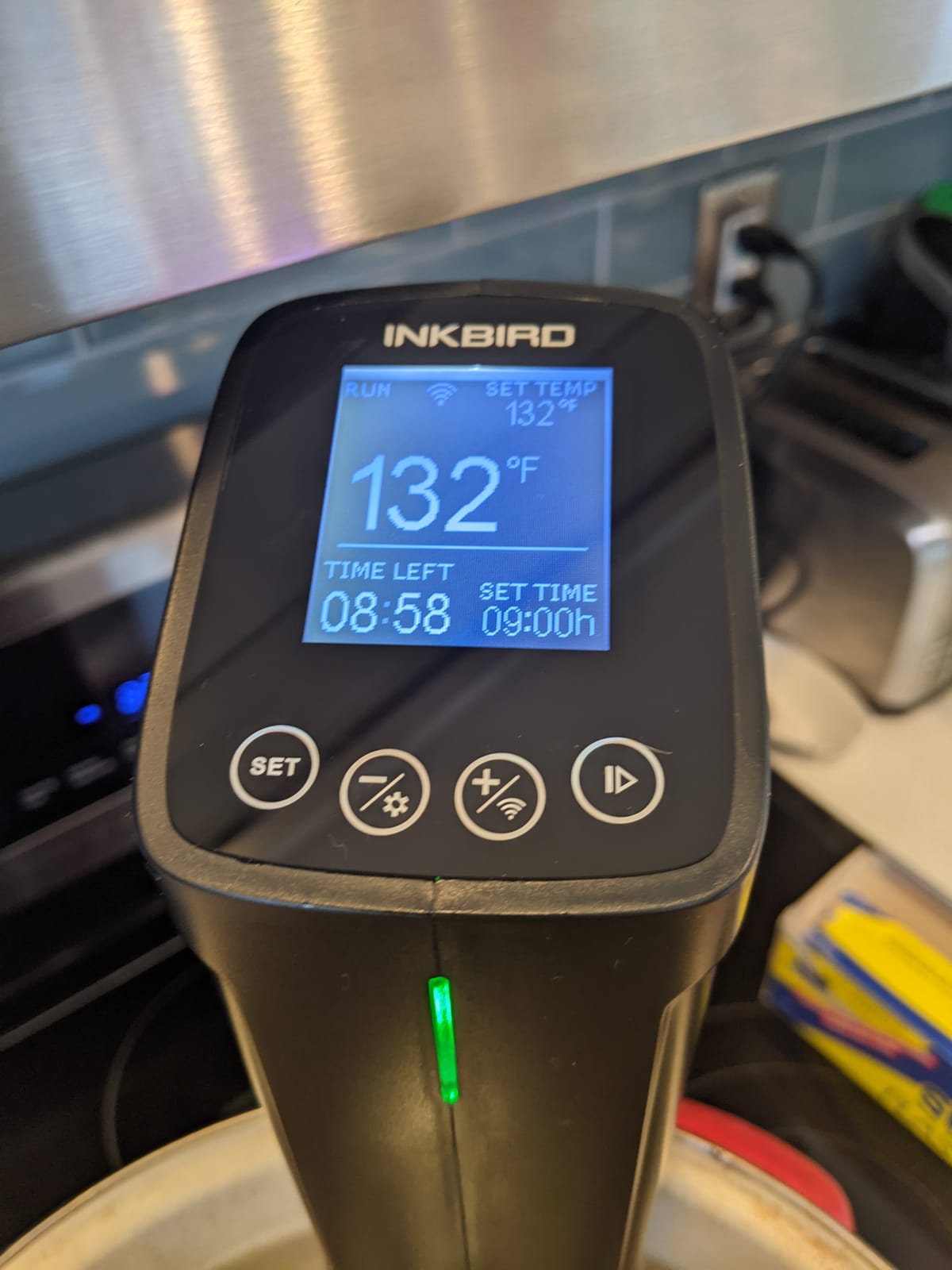 NKBIRD WIFI Sous Vide Cooker ISV-100W, 1000 Watts Fast-Heating W/Free APP,Sous Vide Machine Immersion Circulator w/ 14 Free Preset Recipes, Thermal Immersion w/Smart Timer, Calibration Function customer photo 2