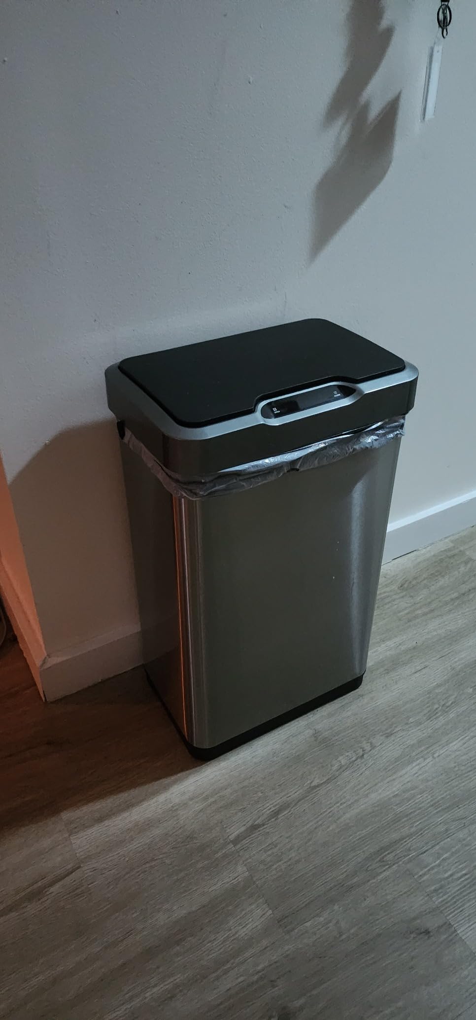 EKO Mirage-T 50 Liter / 13.2 Gallon Touchless Rectangular Motion Sensor Trash Can or Recycling Bin, Brushed Stainless Steel Finish customer photo 2