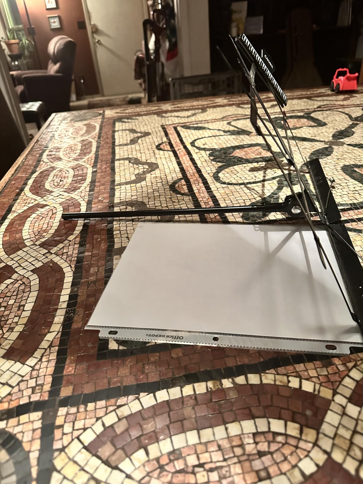 IRONTREE Sheet Music Stand with Clamp and Carrying Bag - 2 in 1 Dual-Use Desktop Book Stand, Portable and Lightweight, Designed for Kids to Carry Around (Black) customer photo 1