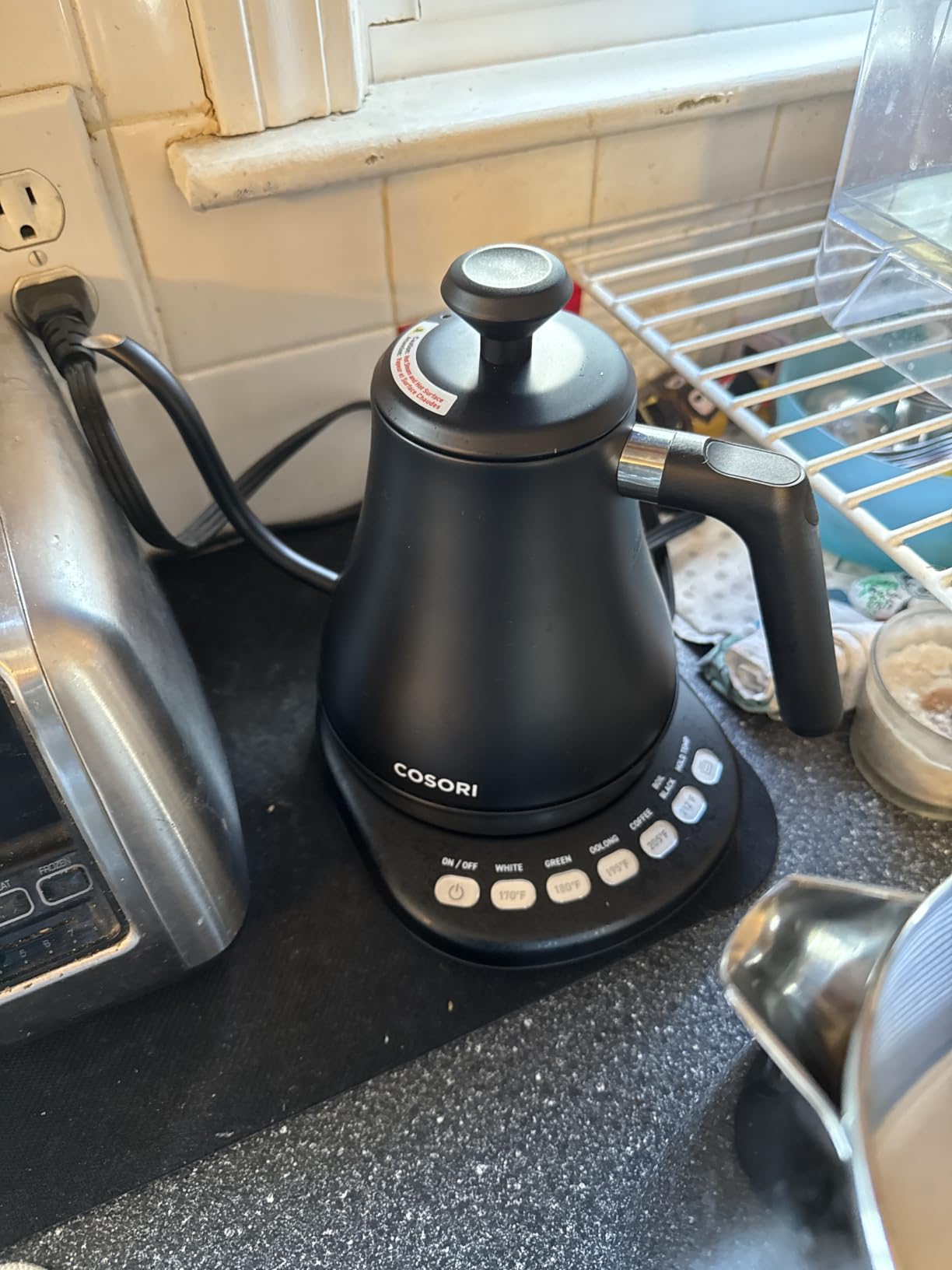 Cosori Gooseneck Electric Kettle with Temperature Control, 0.8L, Black customer photo 2