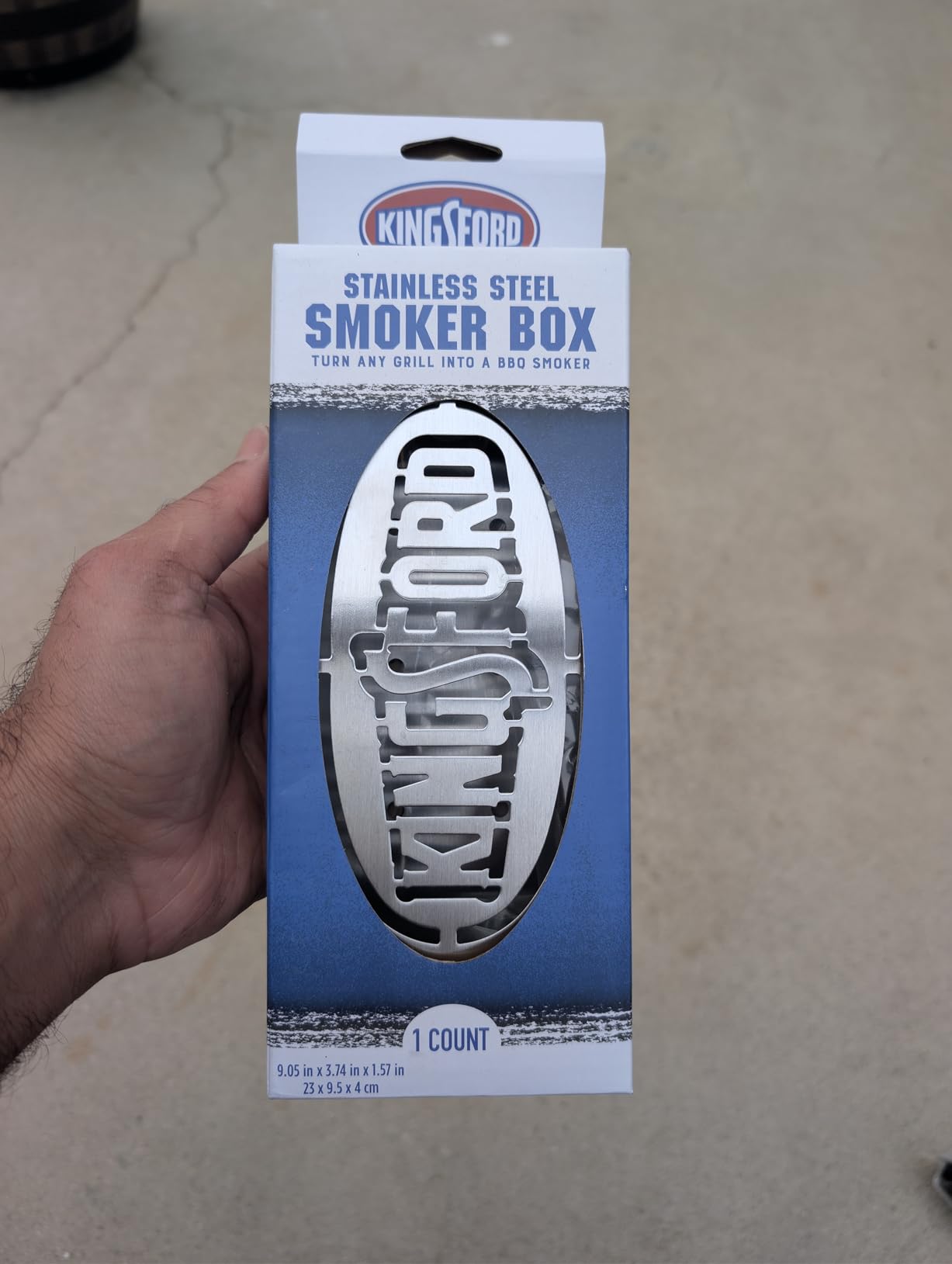 Kingsford Stainless Steel Wood Chip Smoker Box, 9.05 x 3.74 x 1.57 in customer photo 1