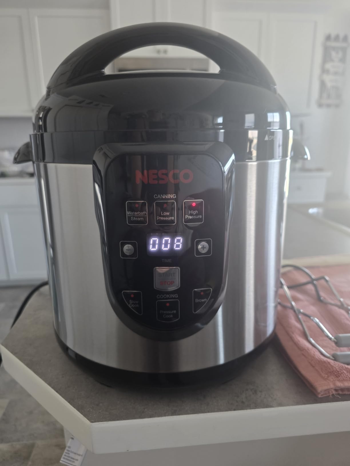 NESCO NPC‑9 Smart Electric Pressure Canner and Cooker for Home Food Preservation, 9.5‑Quart Stainless Steel with Digital Controls customer photo 2