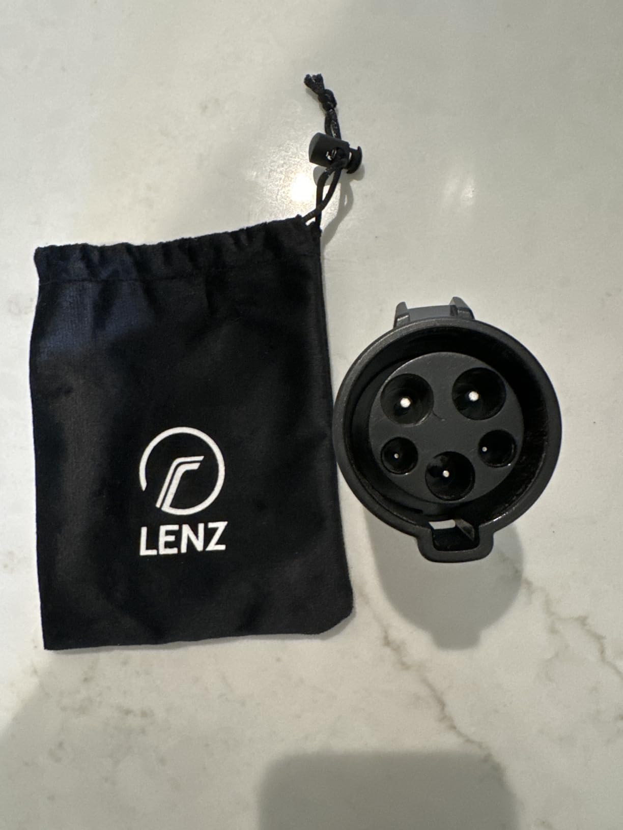 LENZ J1772 to NACS Adapter for Tesla and NACS EVs, 80A, UL 2251 customer photo 1