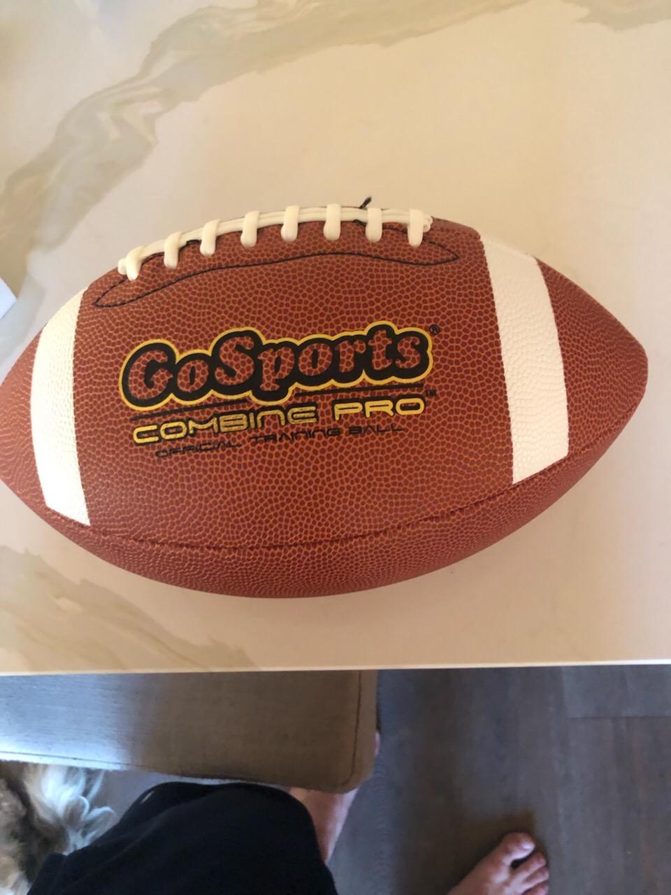 GoSports Combine Football 6 Pack - Regulation Size for High School and College - Official Composite Leather Balls customer photo 1