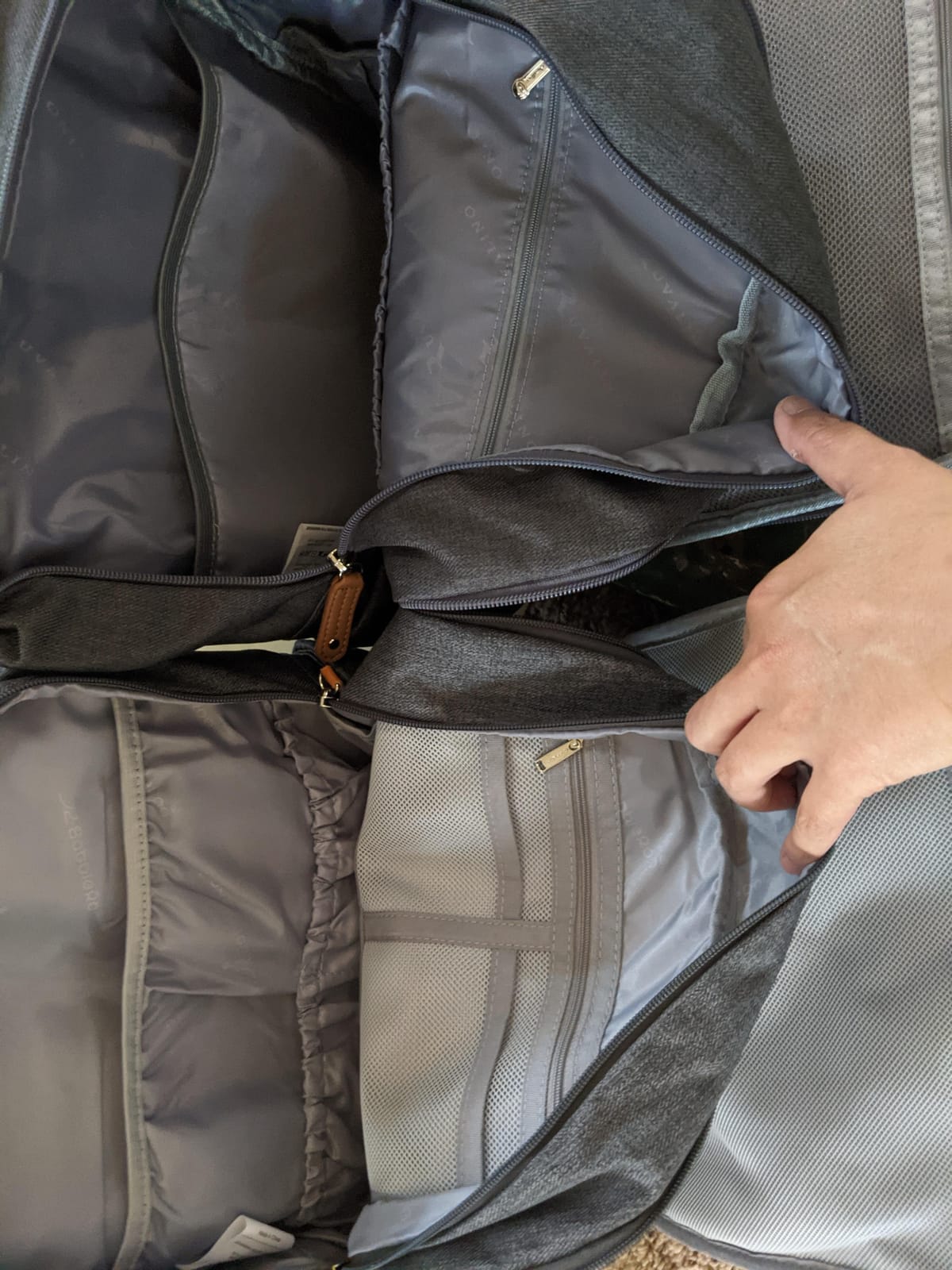 BabbleRoo Diaper Bag Backpack - Baby Essentials Travel Tote - Multi Function Water Resistant Diaper Bag, Travel Essentials Baby Bag with Changing Pad, Stroller Straps & Pacifier Case - Dark Gray customer photo 1