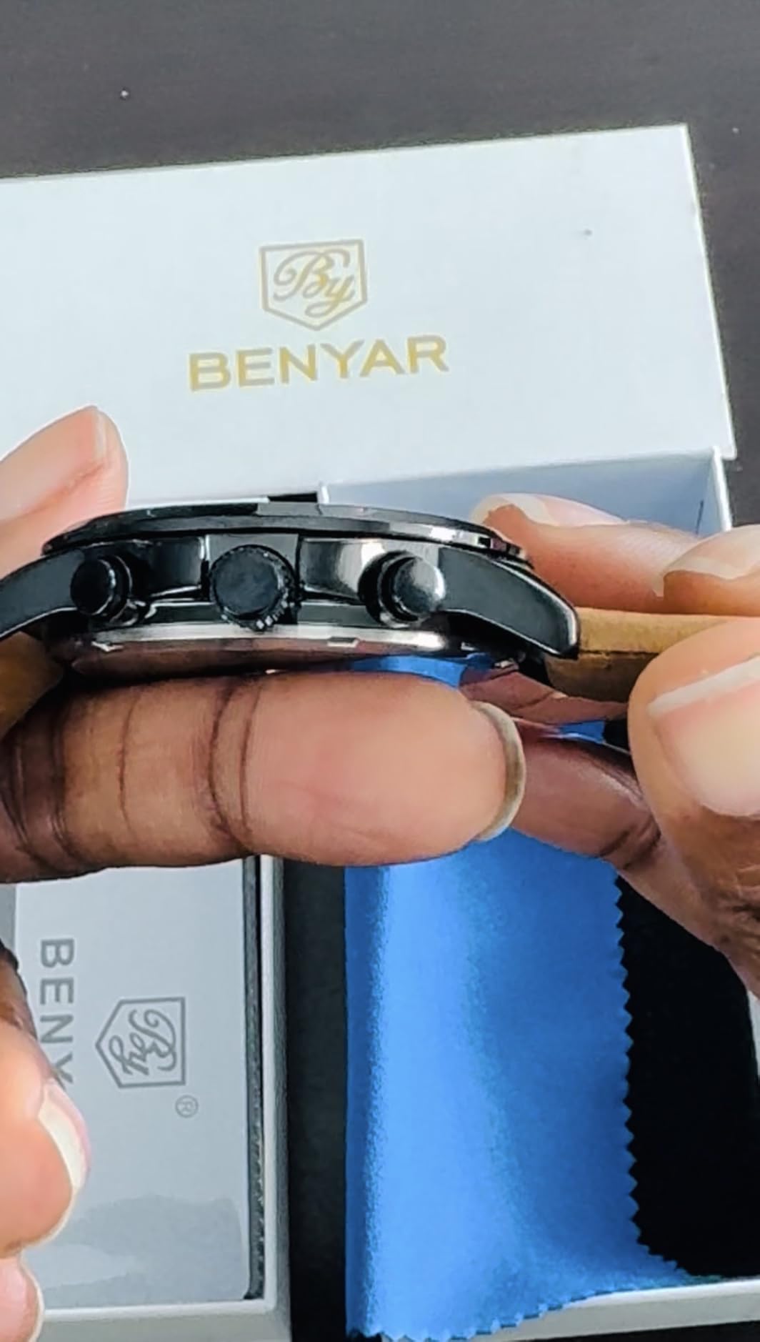 BENYAR Mens Watches Analog Quartz Chronograph Waterproof Wrist Watches for Men Fashion Business Work Casual Sport Designer Dress Watch with Calendar Elegant Gifts for Men customer photo 2