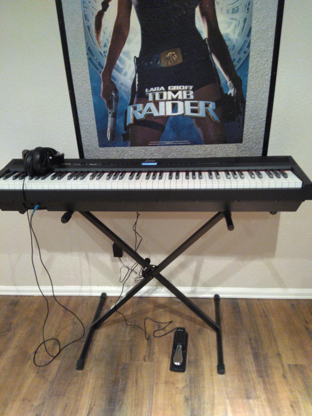 Donner DEP-20 Beginner Digital Piano 88 Key Full Size Weighted Keyboard, Portable Electric Piano with Sustain Pedal, Power Supply customer photo 1