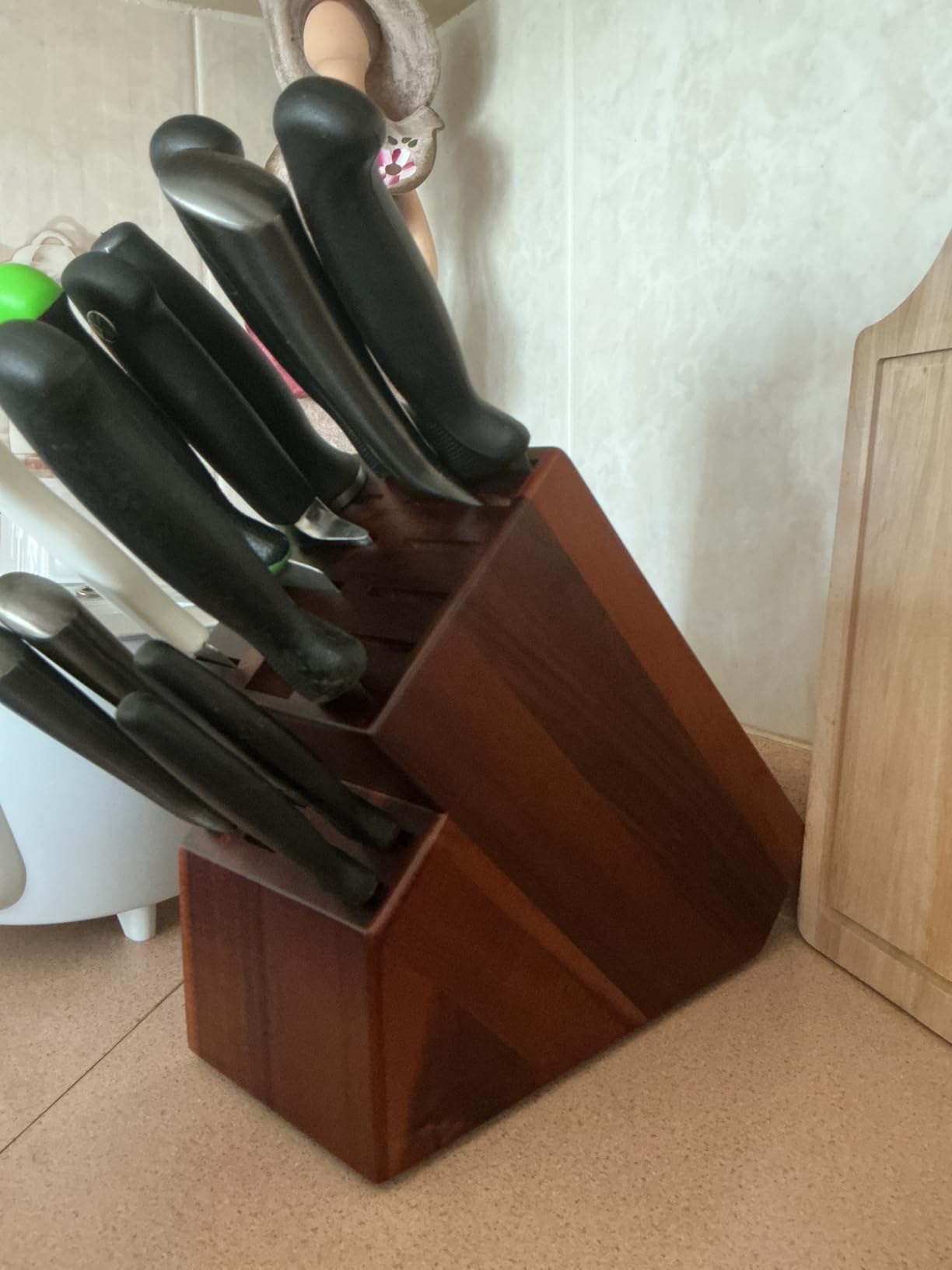 Cook N Home Acacia Wood 20-Slot Universal Knife Block without Knives customer photo 1