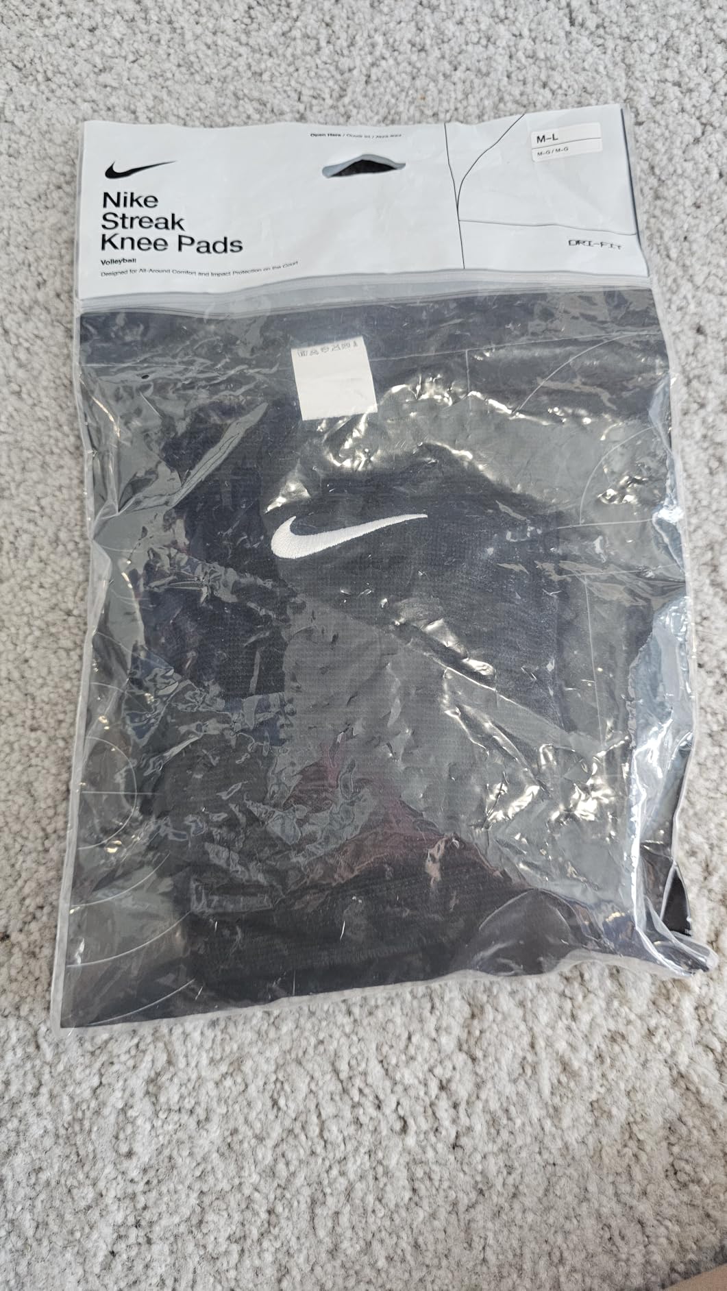 Nike Streak Dri-Fit Volleyball Knee Pads (White, XS/S) customer photo 1