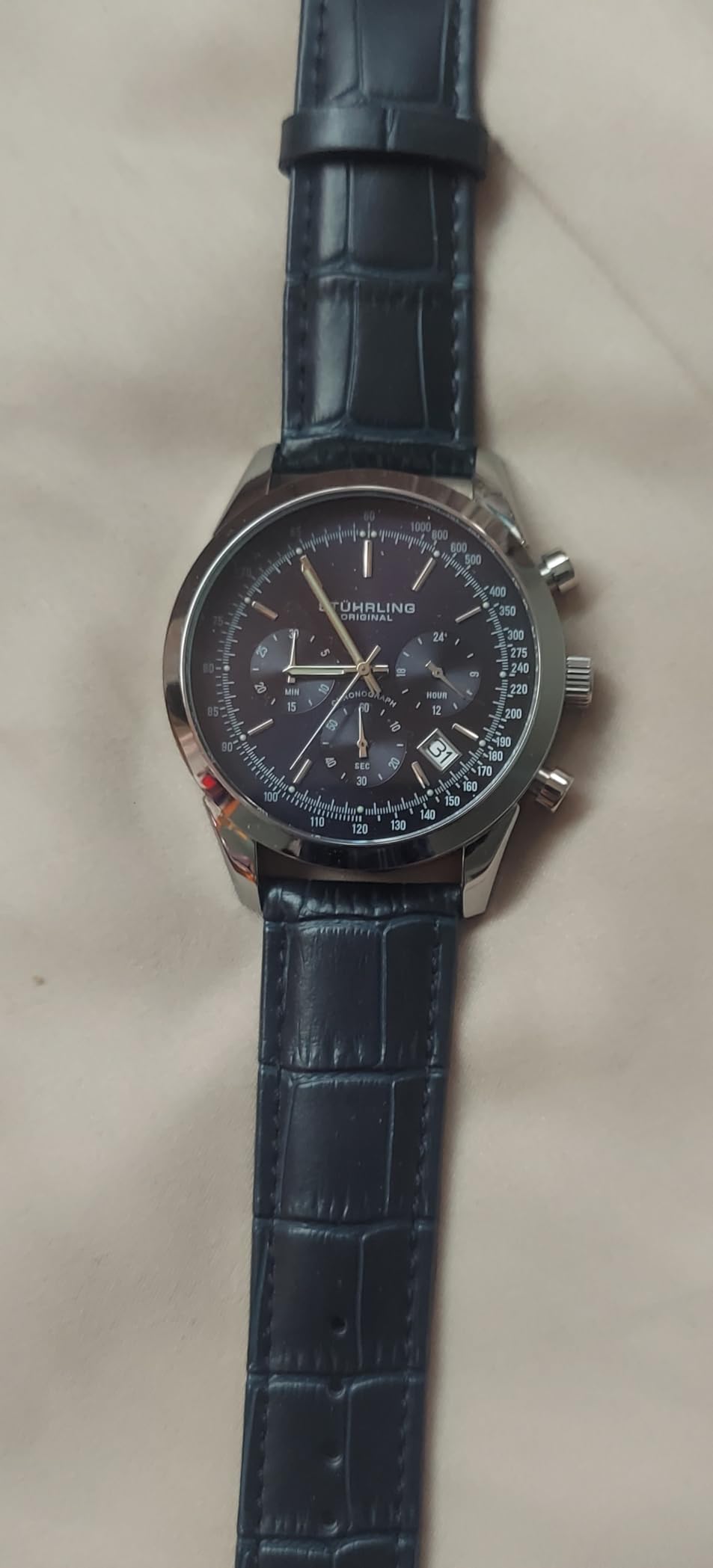 Stuhrling Original Rialto Men’s Chronograph Watch – Stainless Steel Classic Watch for Men, Water Resistant Men’s Watches, Luxury Analog Dress & Sport Watch for Men, Durable Men’s Wrist Watch customer photo 1