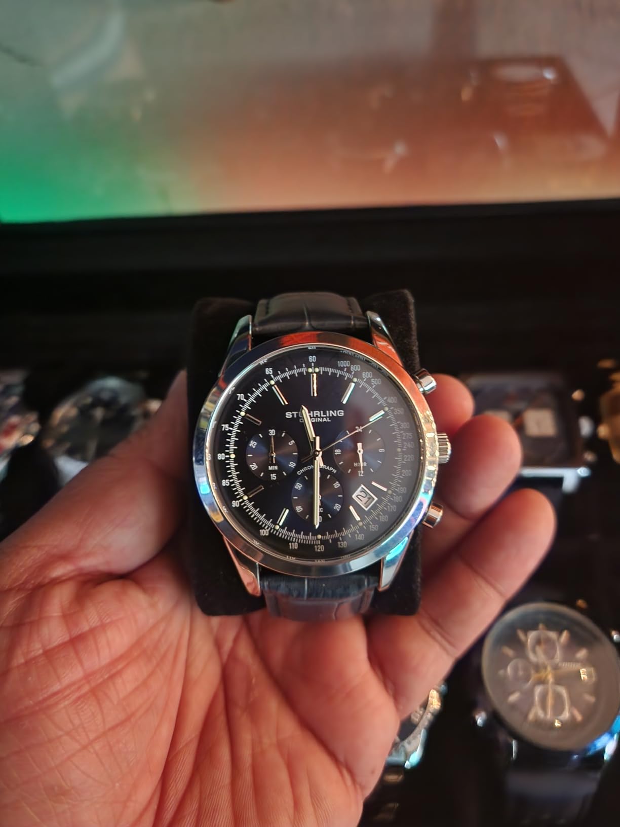Stuhrling Original Rialto Men’s Chronograph Watch – Stainless Steel Classic Watch for Men, Water Resistant Men’s Watches, Luxury Analog Dress & Sport Watch for Men, Durable Men’s Wrist Watch customer photo 2
