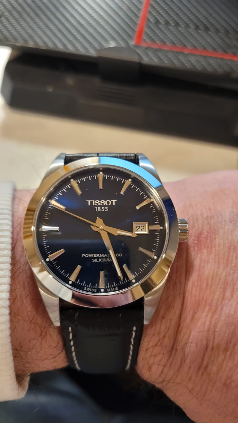 Tissot mens Gentleman Stainless Steel Dress Watch Grey T1274071104100 customer photo 1