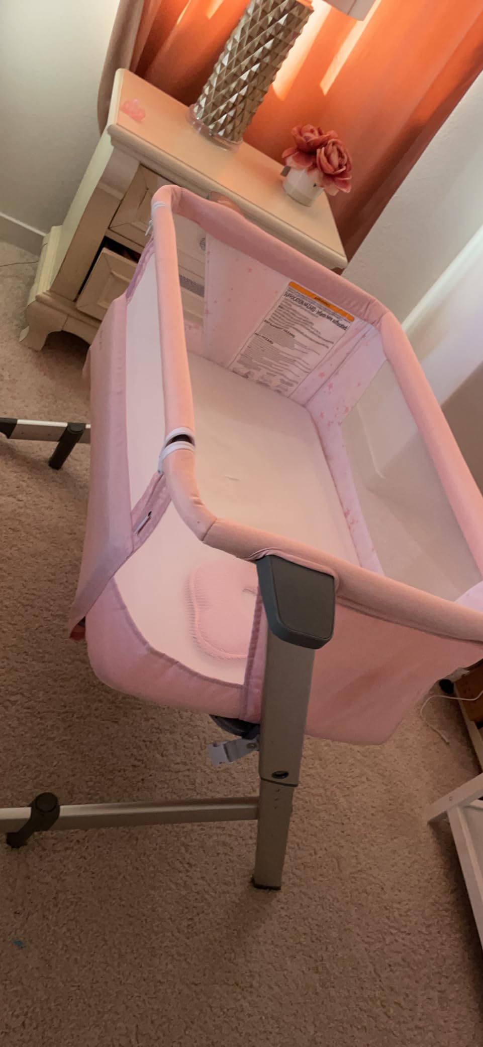 Dream On Me Skylar Bassinet & Bedside Sleeper, Adjustable Height, Grey customer photo 1