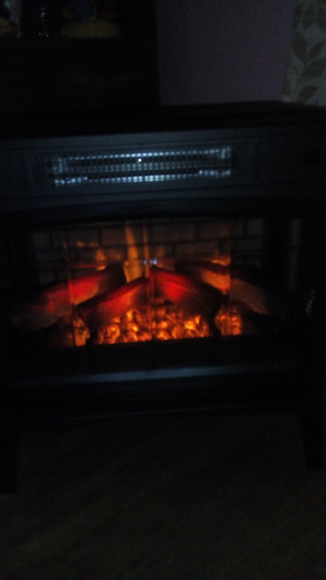 duraflame Freestanding Electric Fireplace Stove Heater with 3D Flame Effect for 1,000 Sq. Ft. Room, Navy customer photo 1