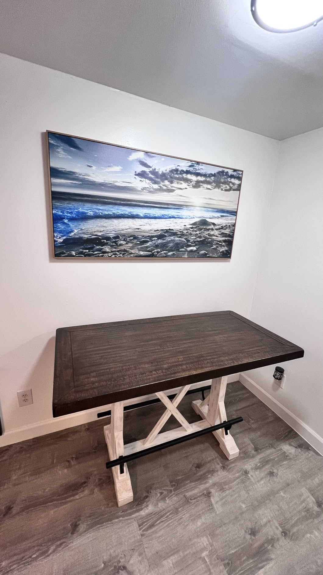 Signature Design by Ashley Valebeck 1-Piece Dining Table, Farmhouse Trestle customer photo 1