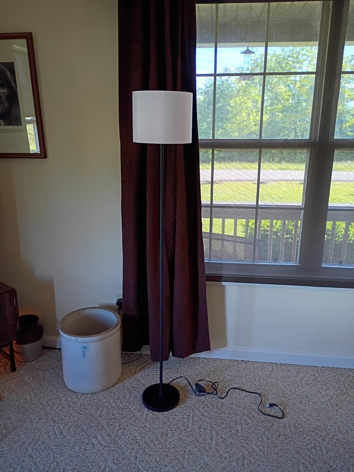Modern Floor Lamp Simple Design with White Shade & Foot Pedal Switch customer photo 1