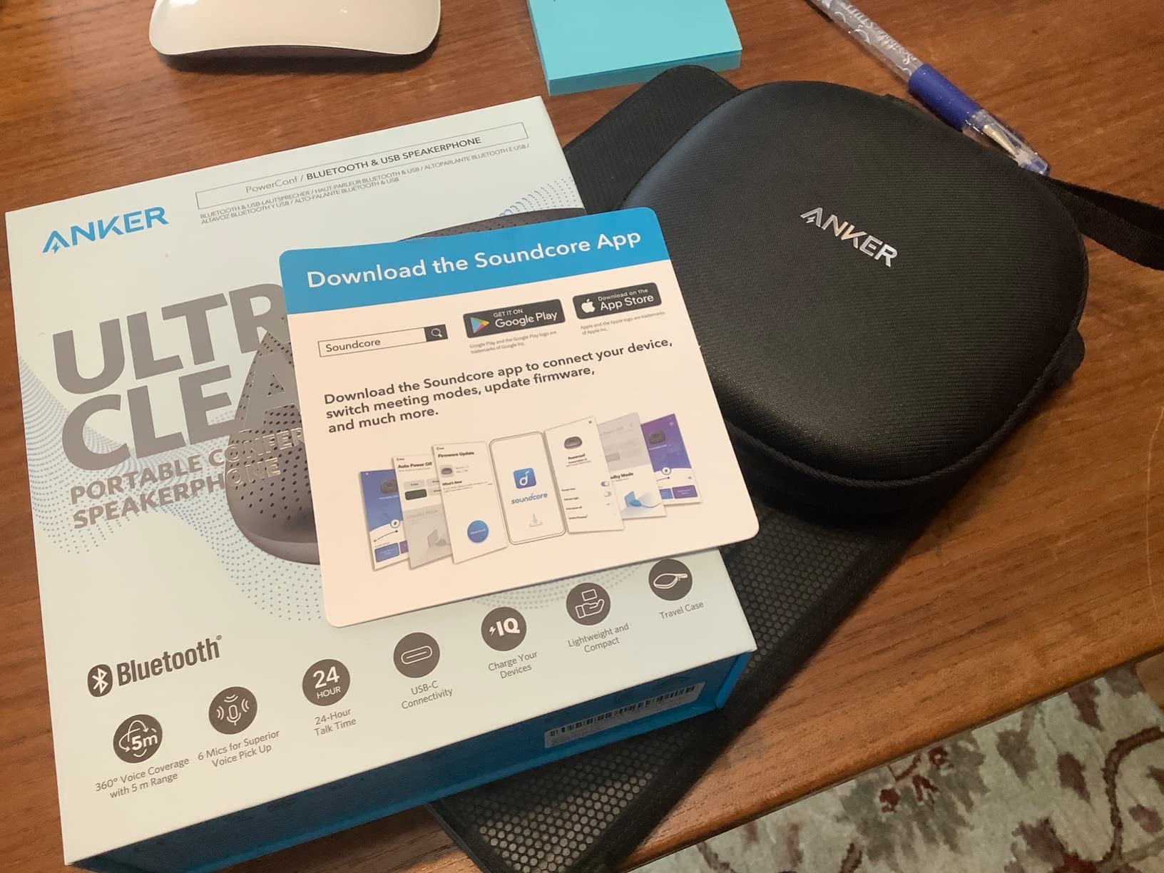 Anker PowerConf Speakerphone, Zoom Certified Conference Speaker with 6 Mics customer photo 1