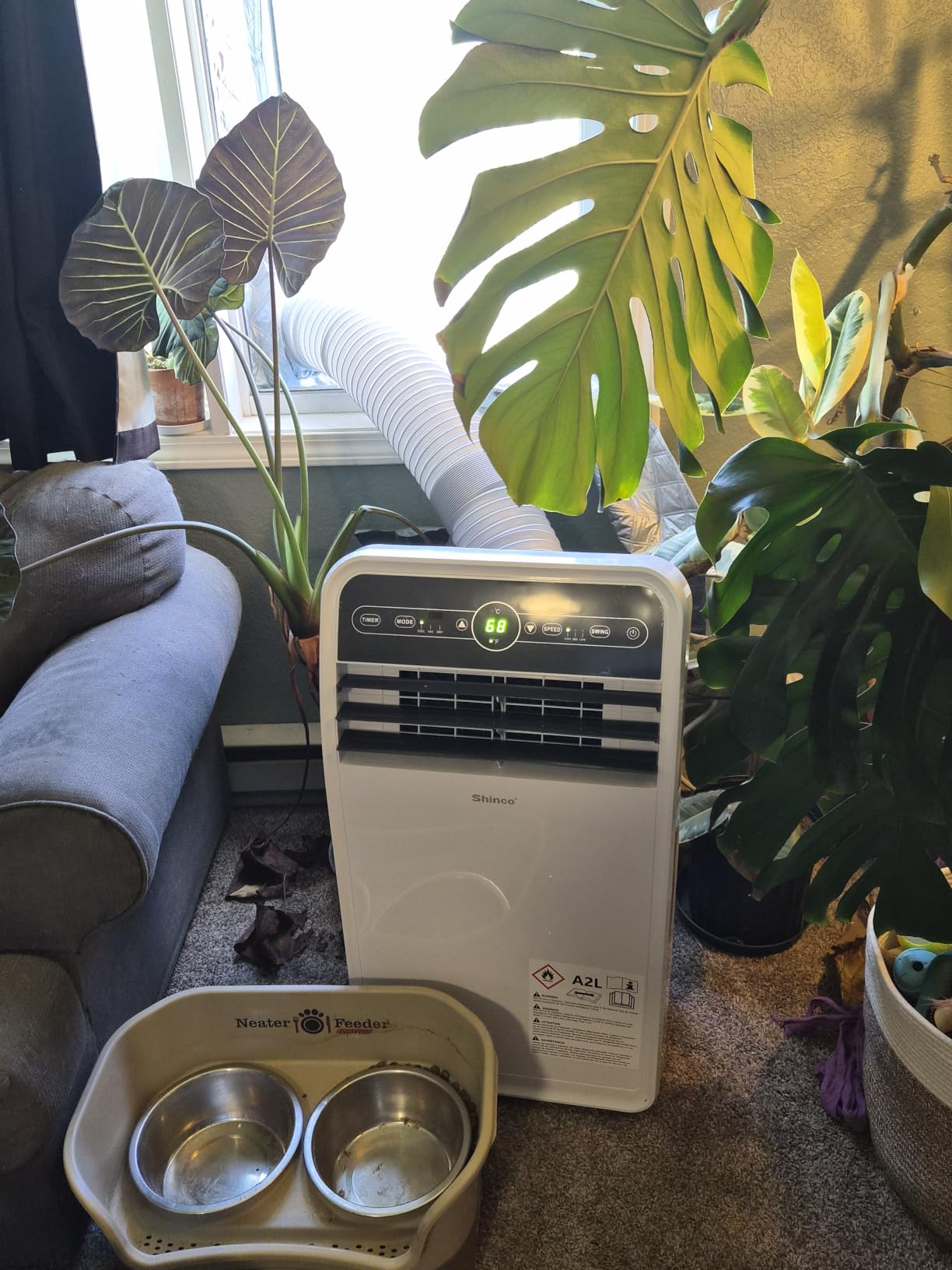 Shinco 12,000 BTU（7,500 BTU SACC) Portable Air Conditioner, Portable AC Unit with Built-in Cool, Dehumidifier&Fan Modes for Room up to 450 sq.ft, with Remote Control, 24 Hour Timer, Installation Kit customer photo 1