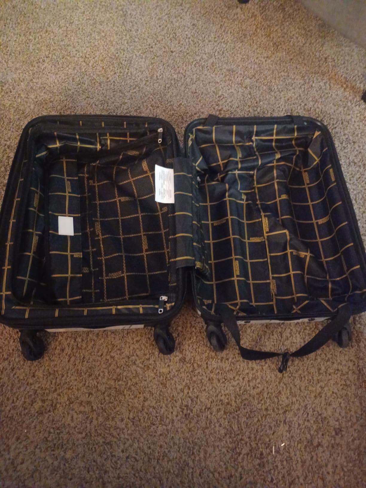 American Tourister Moonlight Hardside Expandable Luggage with Spinner Wheels, Black Marble, Checked-Large 28-Inch customer photo 1