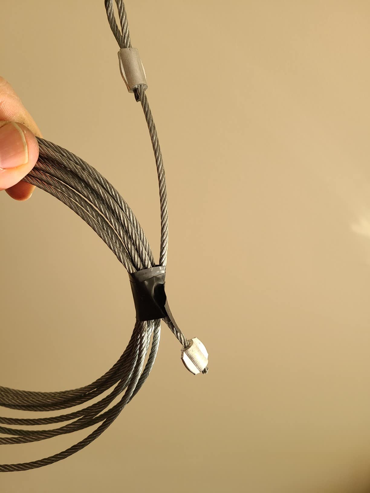 Garage Door Cable and Pulley Replacement Kit Including 4 Galvanized Aircraft Cables (2 Pairs) - 3/32
