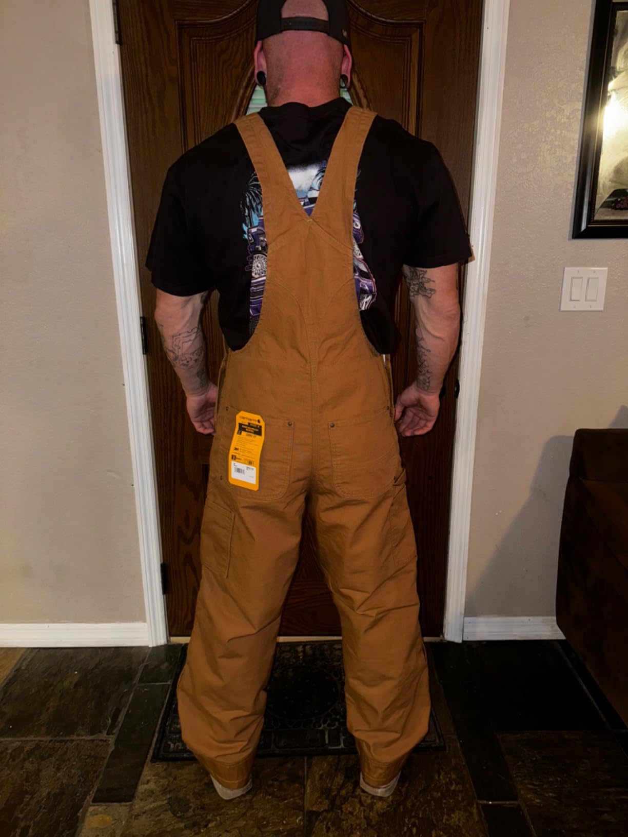 Carhartt Men's Washed Duck Insulated Bib Overall customer photo 1