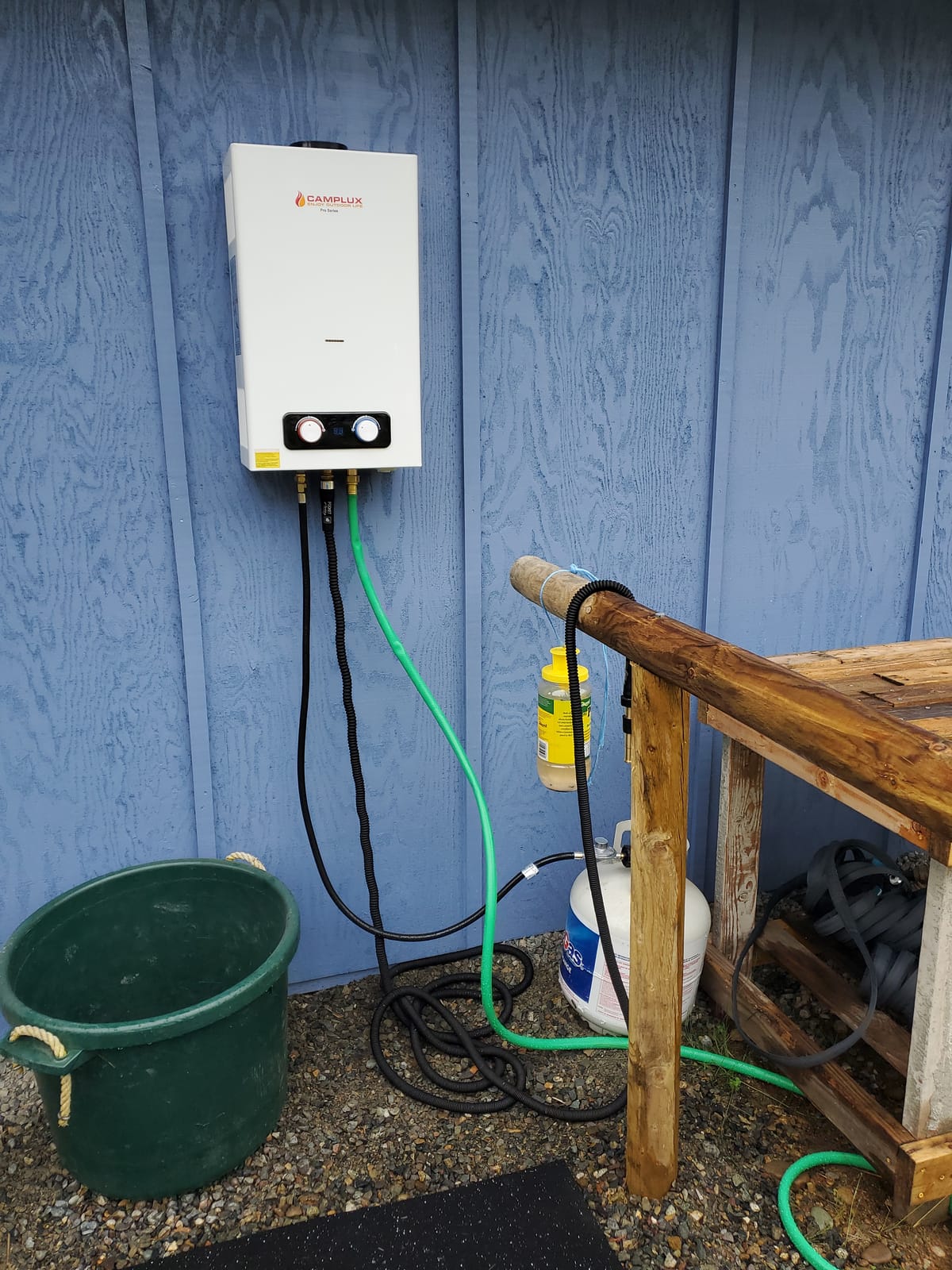 CAMPLUX 2.64 GPM Tankless Propane Water Heater, Portable Water Heater Outdoor with Overheating Protection, for Camping, Cabins, Barns, Easy Installation, 68,000 BTU, BD264 customer photo 2