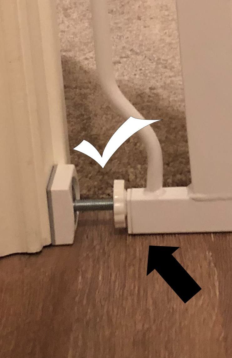 BalanceFrom Easy Walk-Thru Safety Gate for Doorways and Stairways with Auto-Close/Hold-Open Features, 30-Inch Tall, Fits 29.1-33.8 Inch Openings, White customer photo 1