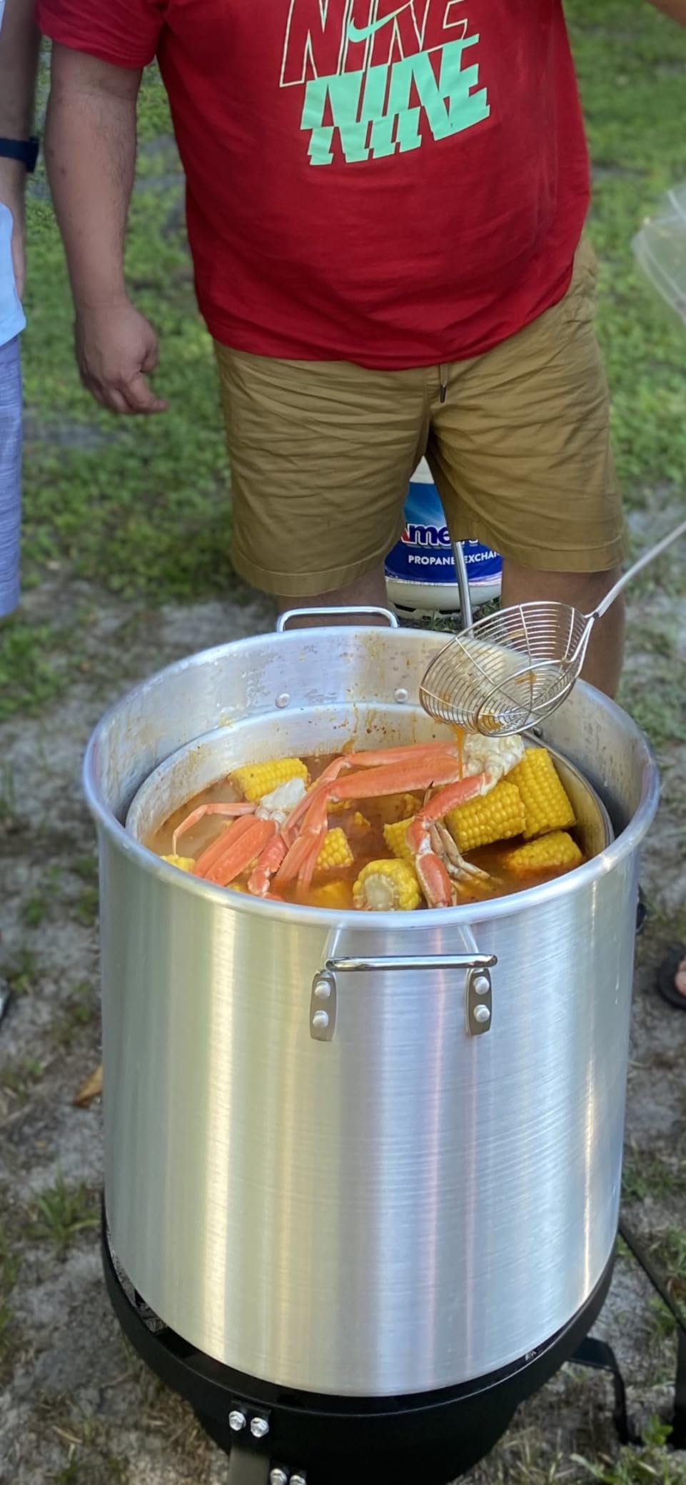 Barton 52 Quart Outdoor Turkey Fryer, 80,000 BTU Propane Burner Aluminum Stock Pot, Seafood Boiler, Crawfish Boiler, Cajun, Clam Steamer, Turkey Roaster, Basket, Lid, Thermometer & Marinade Injector customer photo 1