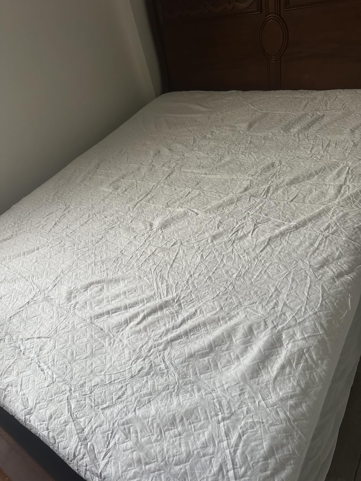 Premium Queen Size Mattress Protector Waterproof Cooling (White,60