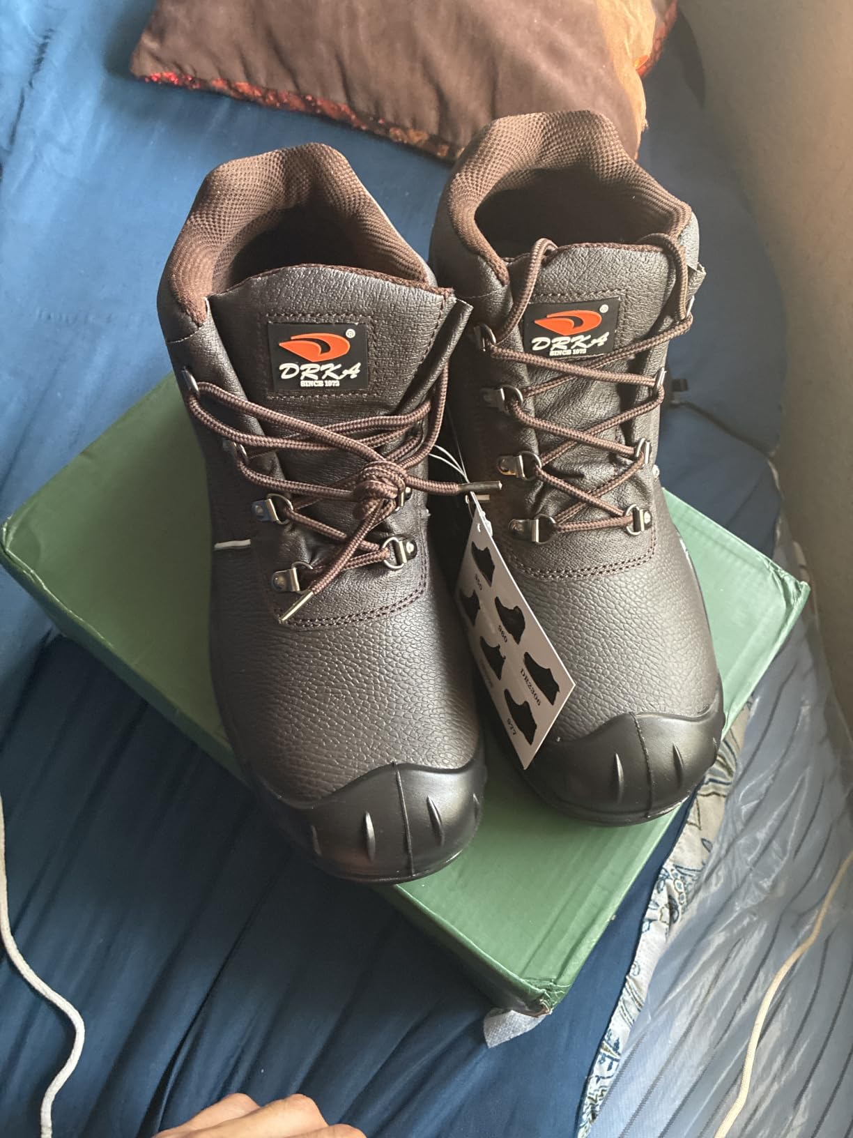 DRKA Water Resistant Steel Toe Work Boots For Men,6'' EH-Rated Safety Boots customer photo 2