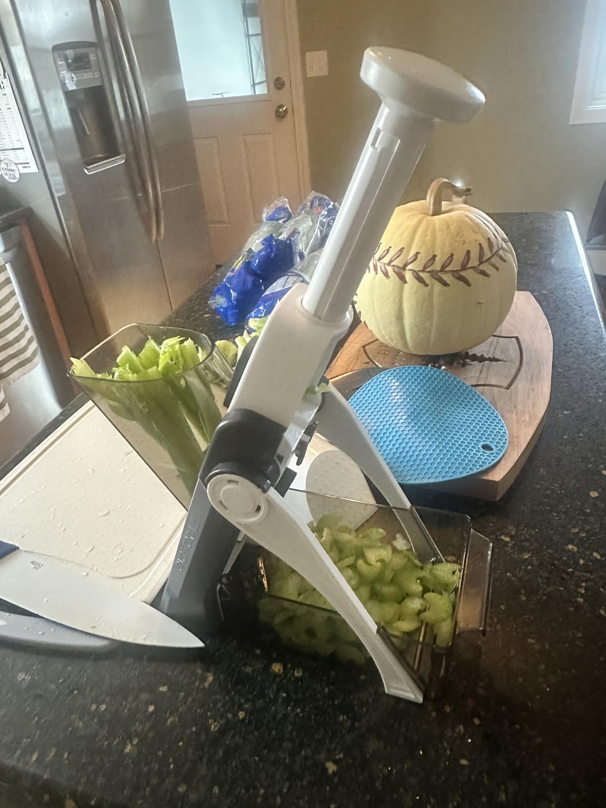 ONCE FOR ALL Safe Mandoline Slicer Kitchen, All in 1 Vegetable Slicer, Gray customer photo 2