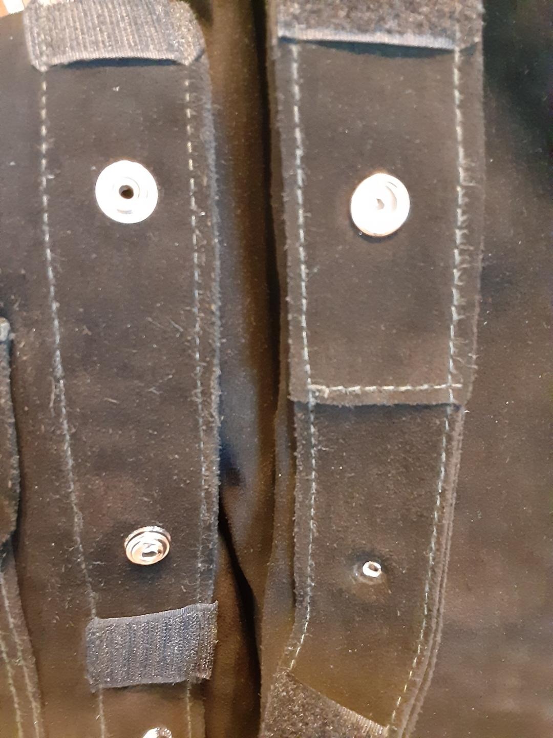 Black Leather Welding Jacket, Heavy Duty FR Split Cowhide Leather Work Safety Jackets, Welder Jackets for Men & Women customer photo 2