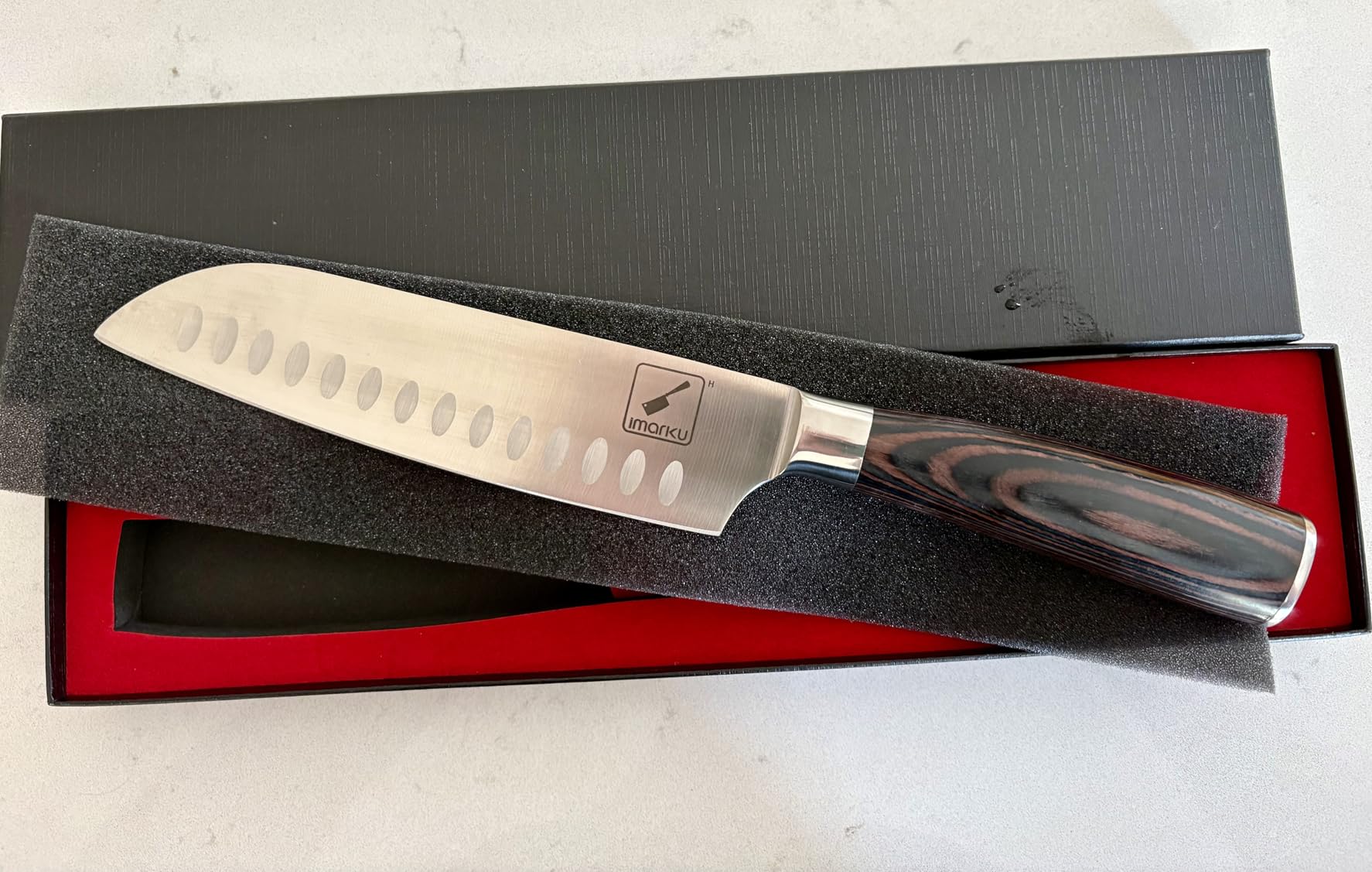 imarku Santoku Knife 7 Inch with Sharp Japanese High Carbon Stainless Steel customer photo 2
