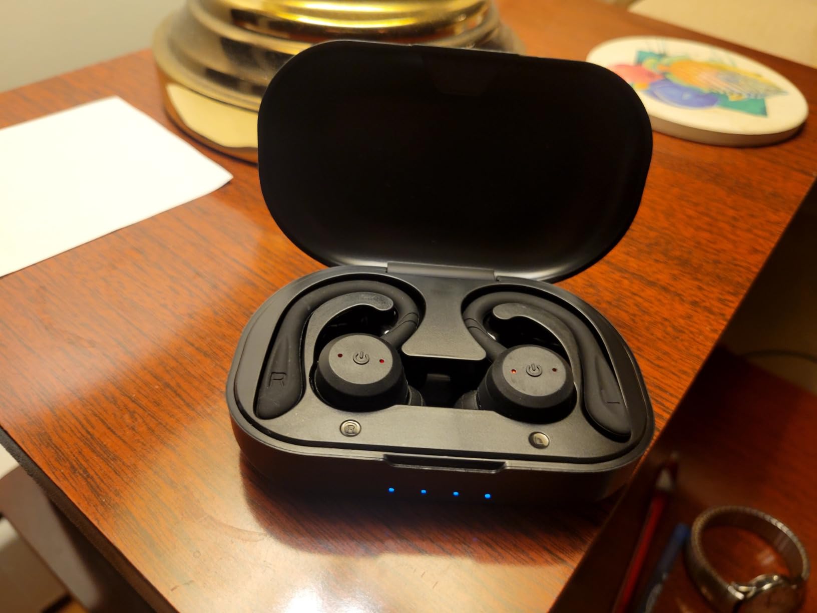 APEKX Wireless Earbuds, IPX7 Waterproof Bluetooth Headphone w/Mic Deep Bass customer photo 1