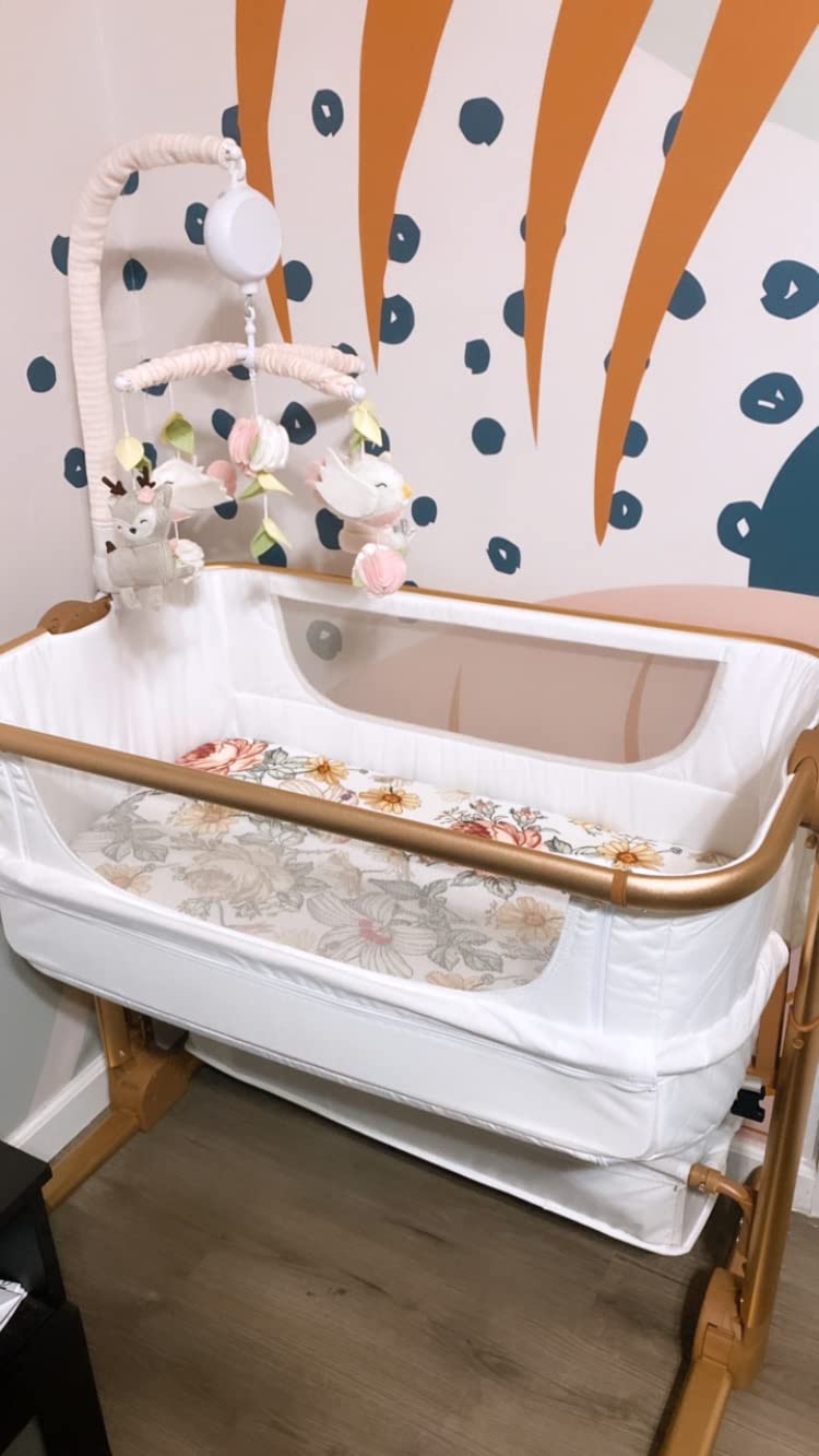 KoolerThings Baby Bassinet, Bedside Sleeper for Baby, Easy Folding Portable Crib with Storage Basket for Newborn, Bedside Bassinet, Comfy Mattress/Travel Bag Included (Bassinet) (Grey) customer photo 1