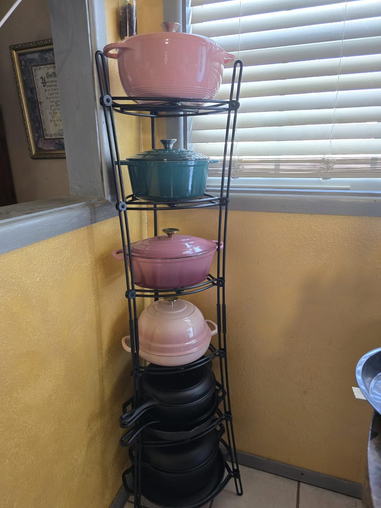 Lodge Cookware Storage Tower 6-Tier Storage Rack, Matte Black customer photo 2