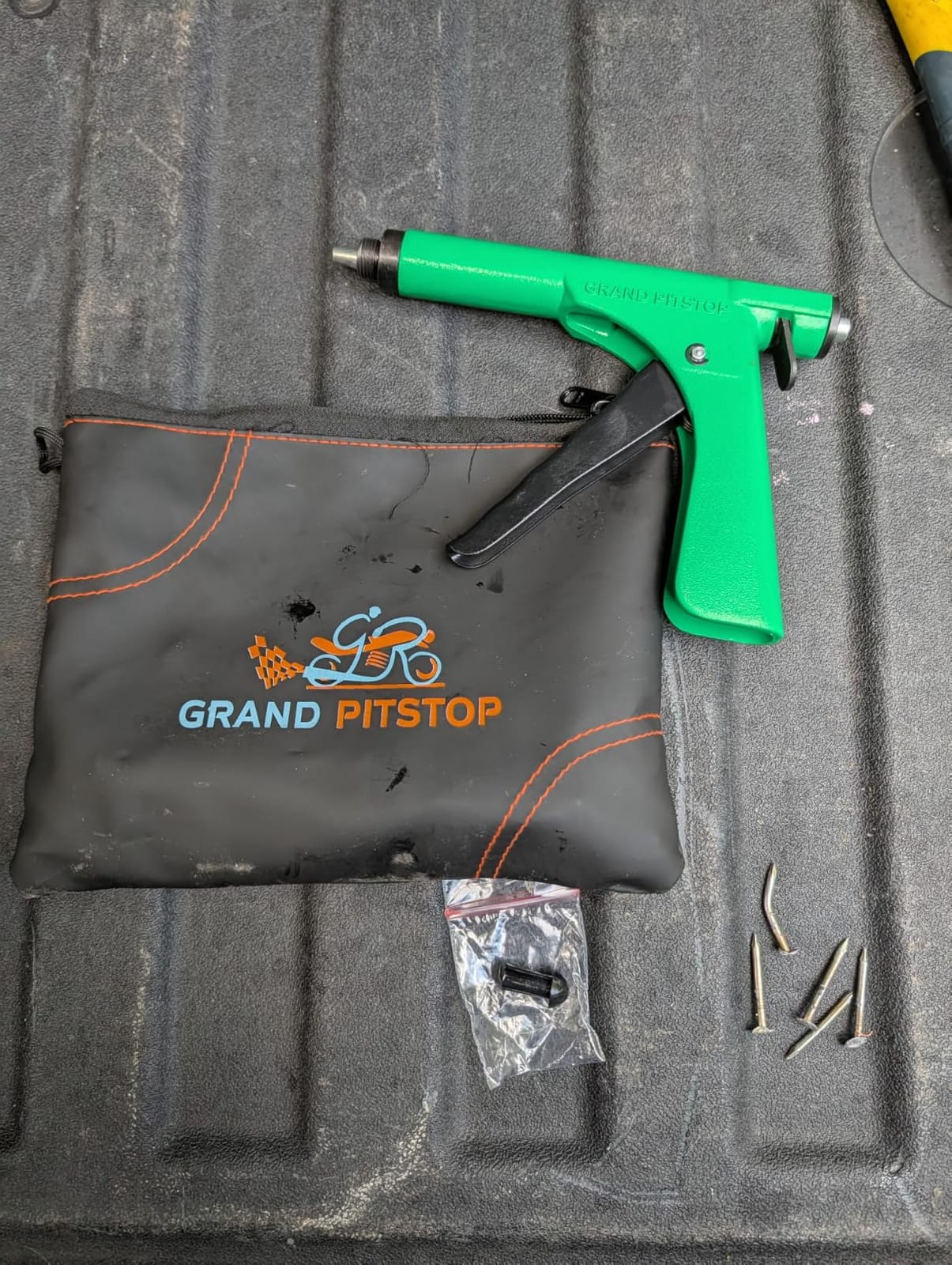 GRAND PITSTOP Tubeless Tire Gun Puncture Repair Kit with Mushroom Plug for Tyre Punctures and Flats on Cars, Motorcycles, ATV, Trucks & Tractors (Gun Puncture kit 15 Plugs, Green) customer photo 2