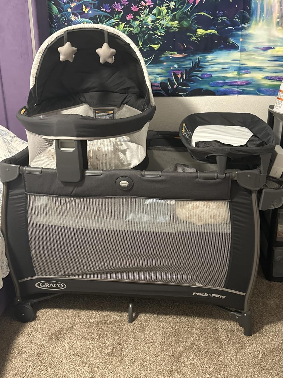 Graco® Pack n Play Dome LX Playard with Baby Bassinet Lightweight Portable Crib Push-Button Fold Travel Crib Redmond Convertible customer photo 2
