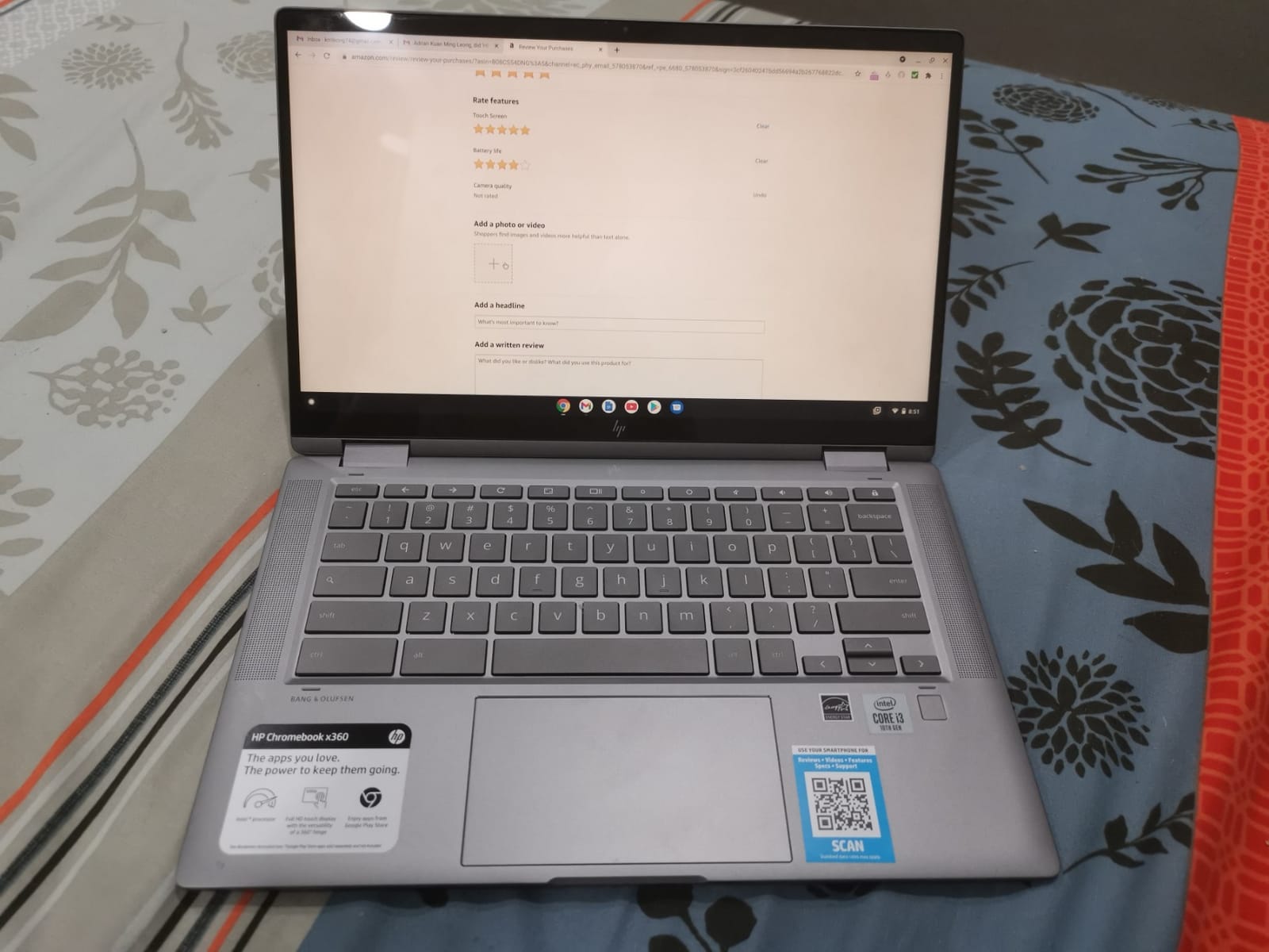 HP Chromebook, 2-in-1, 14C-CA0053DX, i3-10110U, 8GB, 64GB, S customer photo 1
