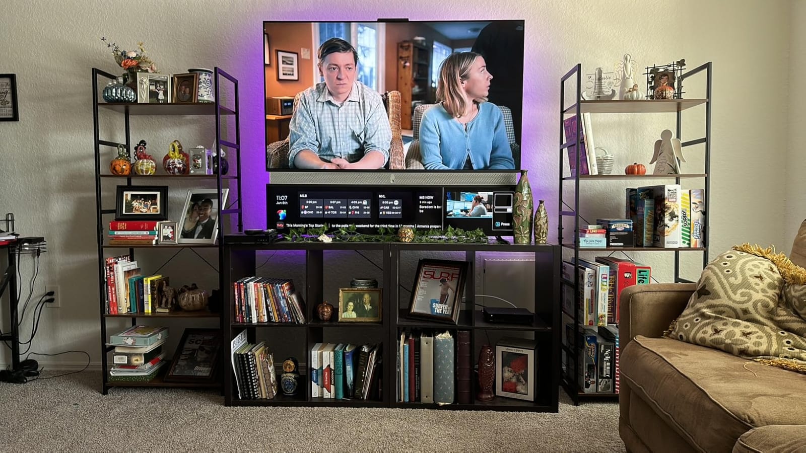 NUMENN 5 Tier Bookshelf, Tall Freestanding Open Storage Bookcase, Vintage customer photo 2