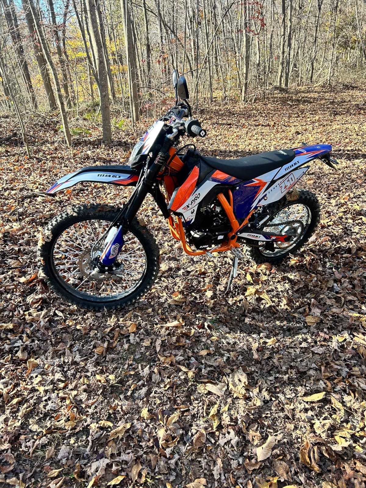 X-PRO Titan DLX 250cc Gas Dirt Bike Pit Bike Adult Bike,Big 21