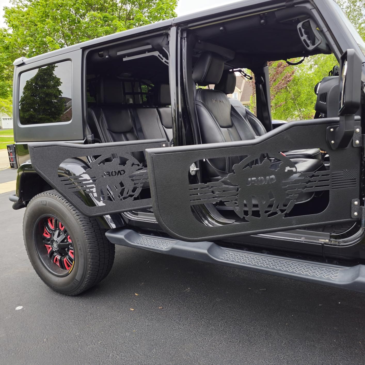 JROAD Jeep Wrangler JK Summer Tubular Half Doors Fit For 2007-2018 Jeep Wrangler JK Unlimited 4-Door Soldier Pattern Front & Rear Tube Doors With Side View Mirror customer photo 1