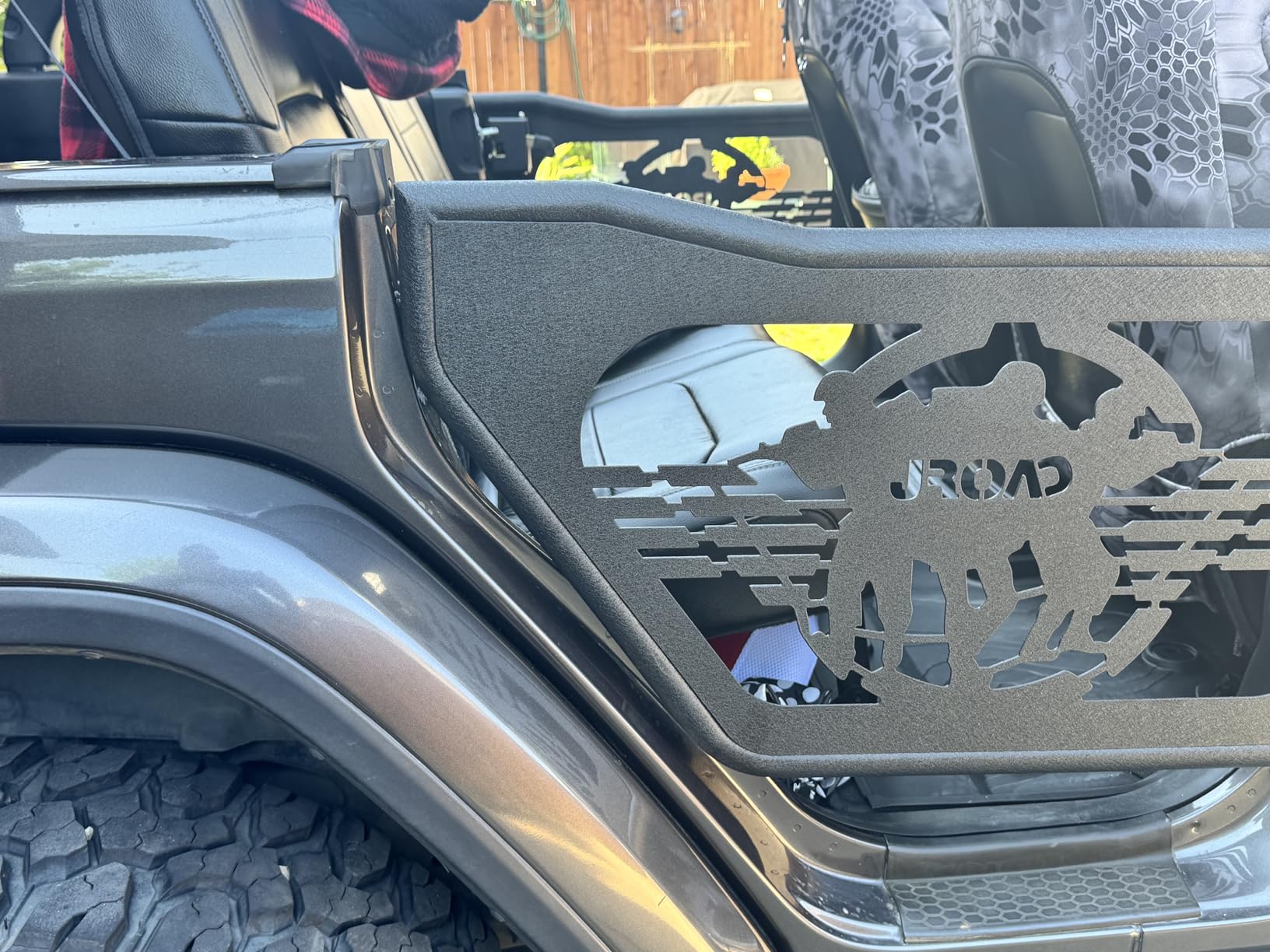 JROAD Jeep Wrangler JK Summer Tubular Half Doors Fit For 2007-2018 Jeep Wrangler JK Unlimited 4-Door Soldier Pattern Front & Rear Tube Doors With Side View Mirror customer photo 2