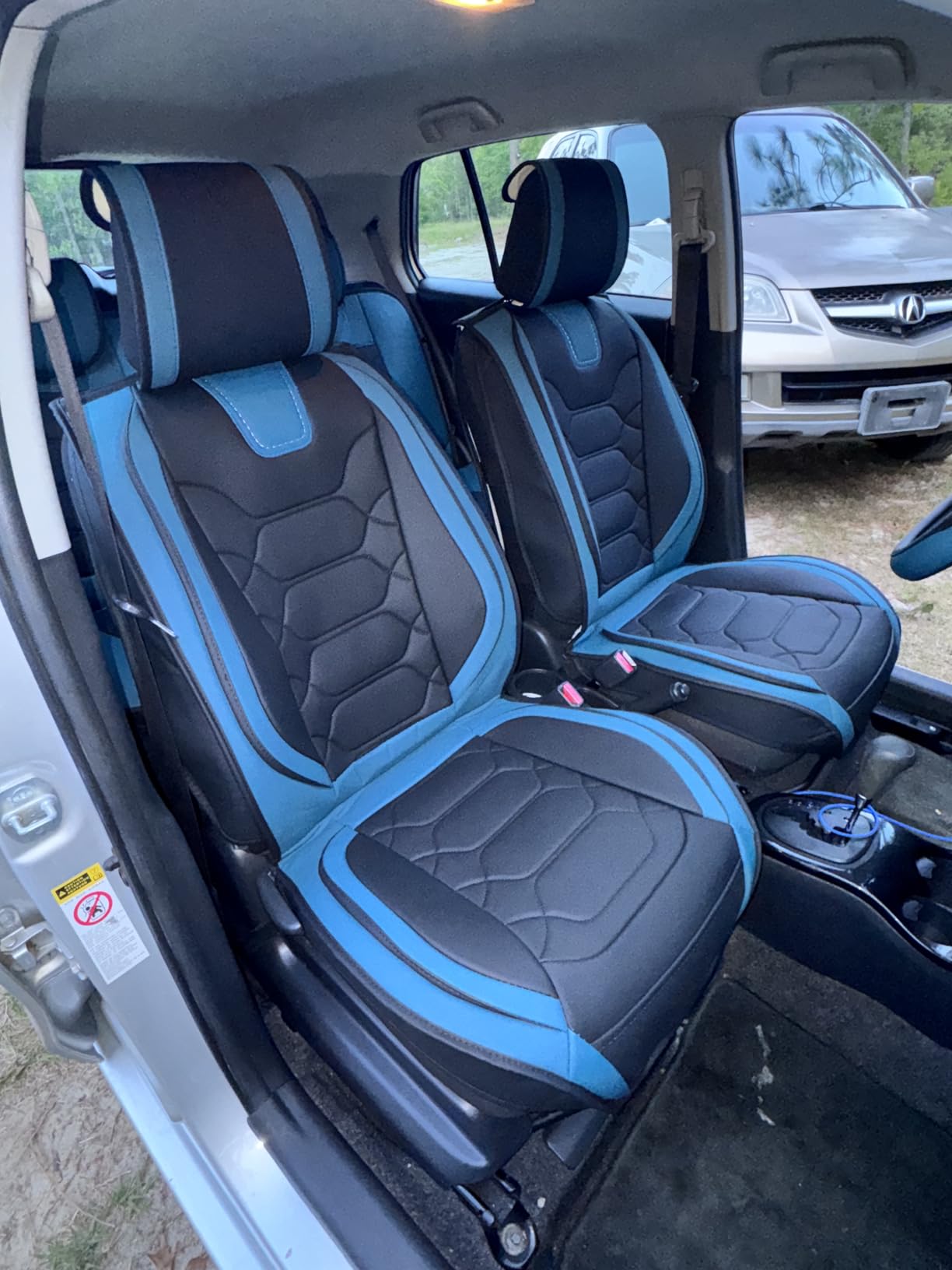 OASIS AUTO Car Seat Covers Full Set, Waterproof Faux Leather Seat Covers for Cars Universal Fit for SUV, Truck, Sedan, Black Premium Car Seat Protector with Front & Back Cushions customer photo 2